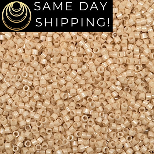 DB0204 11/0 Miyuki Delica Beads Antique Beige Ceylon