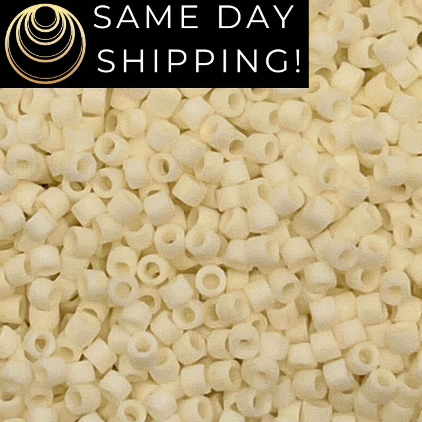 DB0352 11/0 Miyuki Delica Beads Matte Opaque Cream