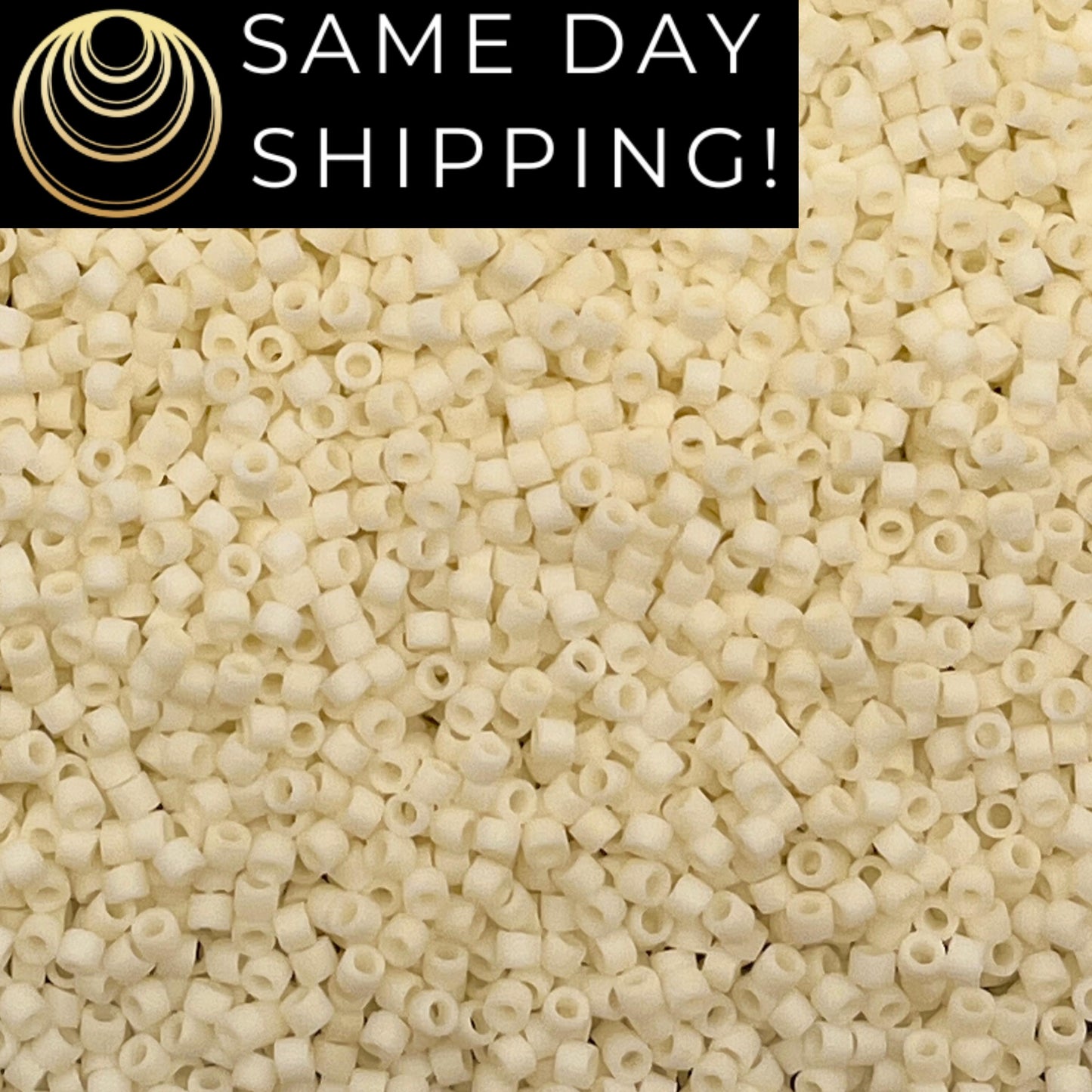 DB0352 11/0 Miyuki Delica Beads Matte Opaque Cream