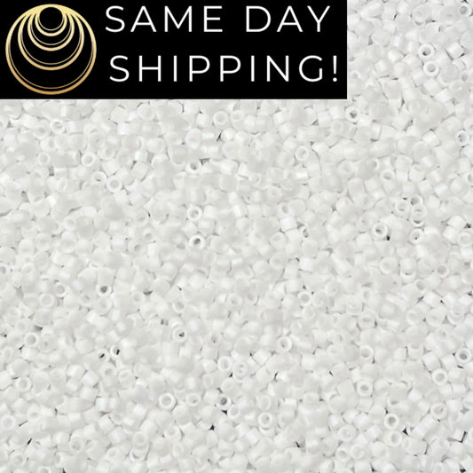 DB0351 11/0 Miyuki Delica Beads Matte White