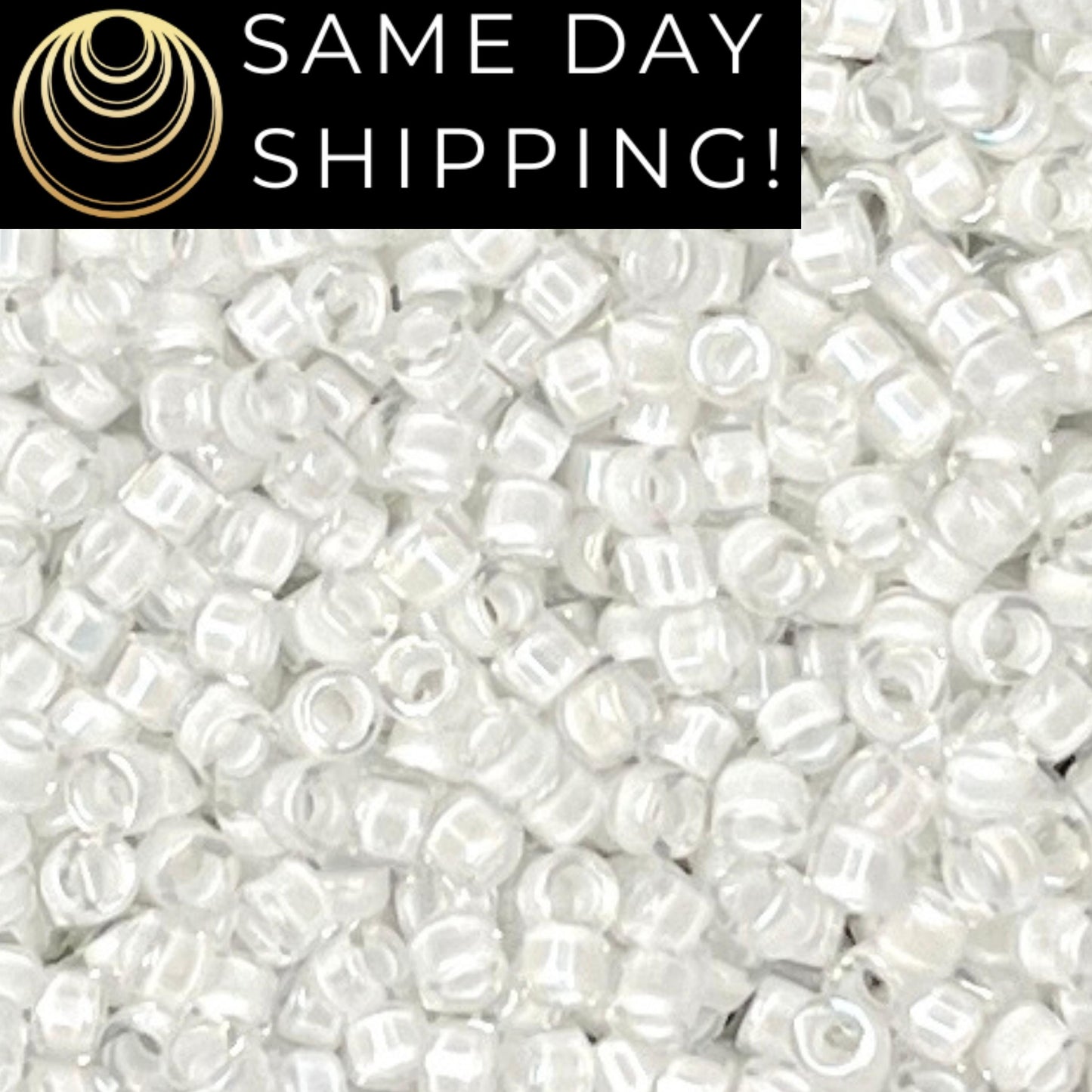 DB0066 11/0 Miyuki Delica Beads White Lined Crystal AB