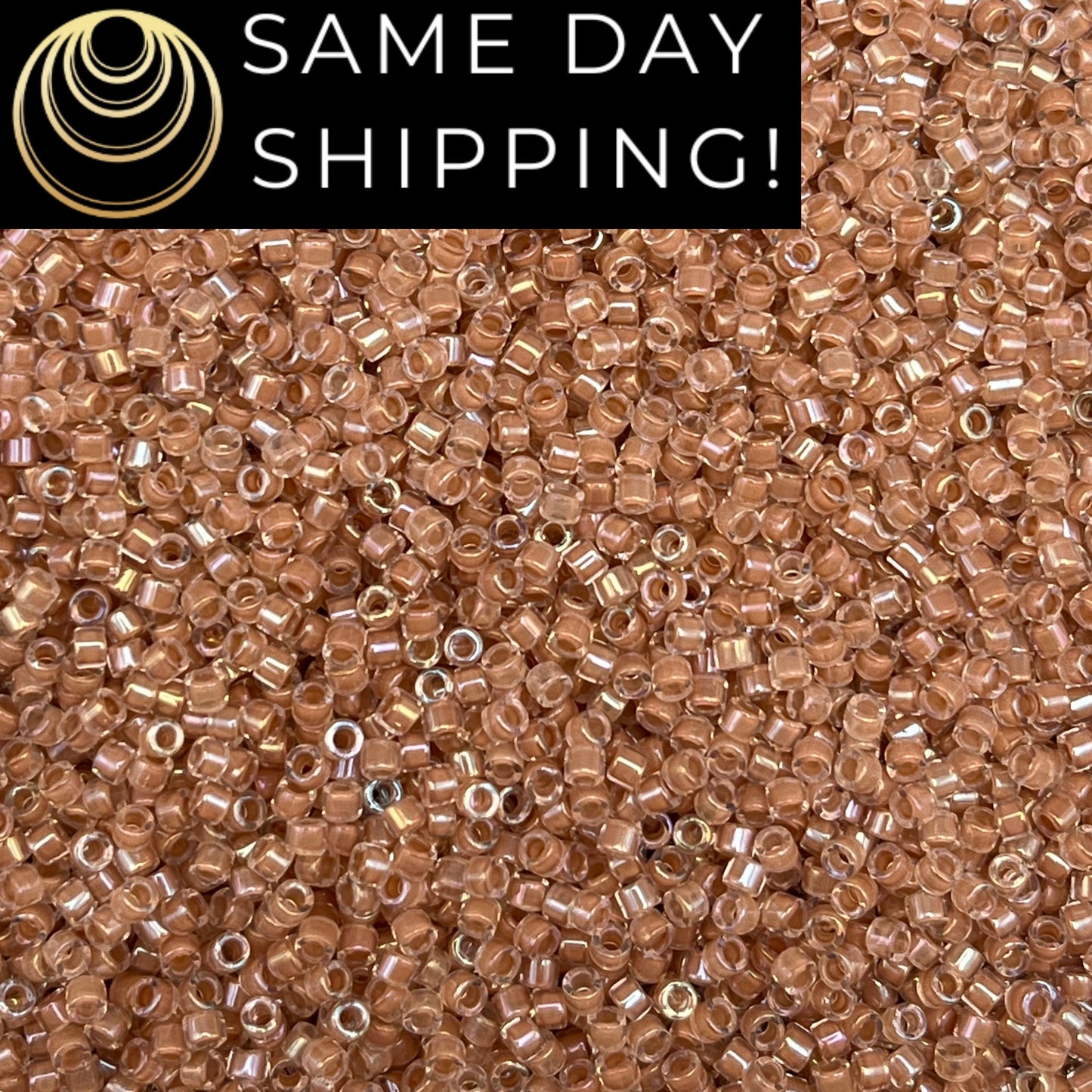 DB0069 11/0 Miyuki Delica Beads Blushed Lined Crystal AB