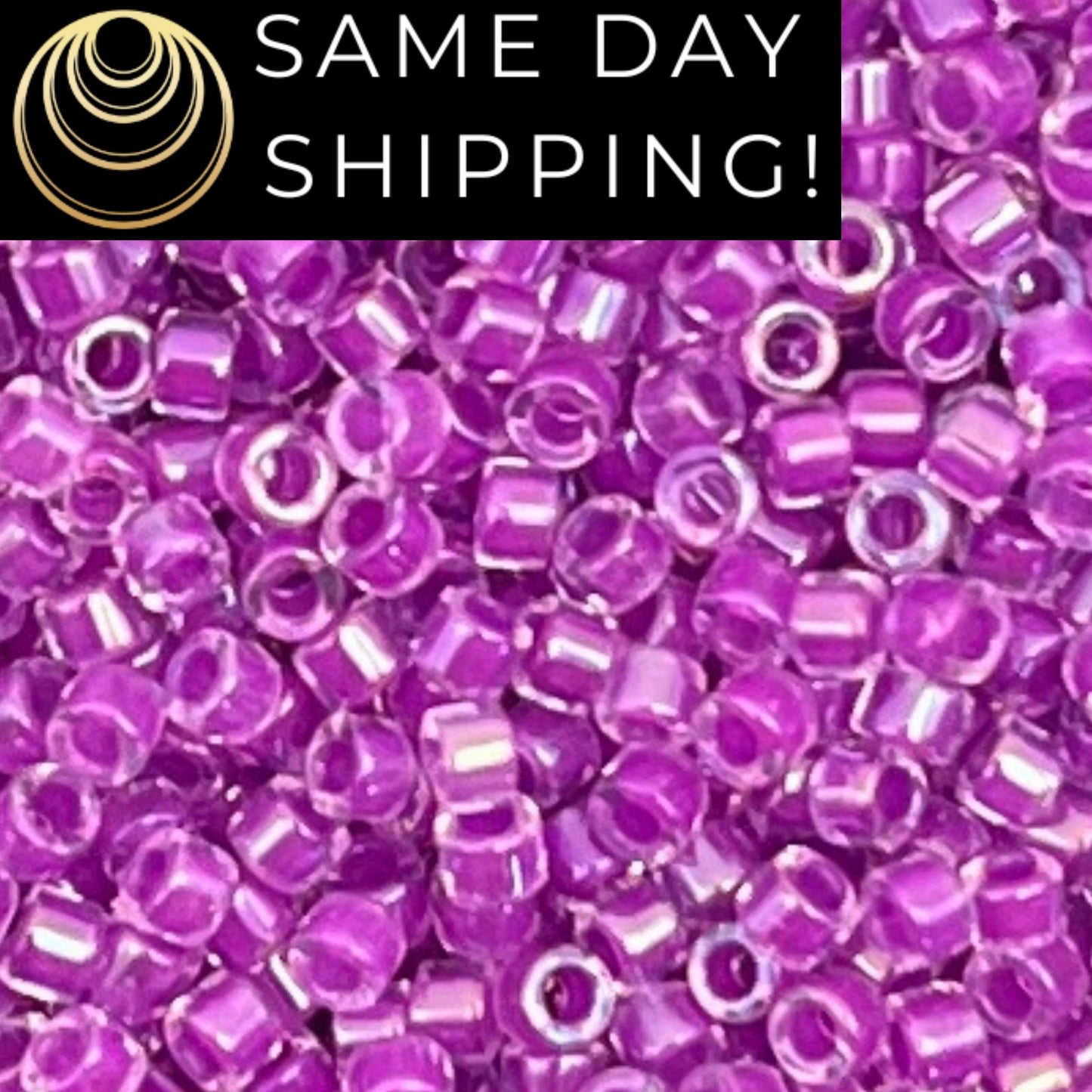 DB0073 11/0 Miyuki Delica Beads Magenta Lined Crystal AB