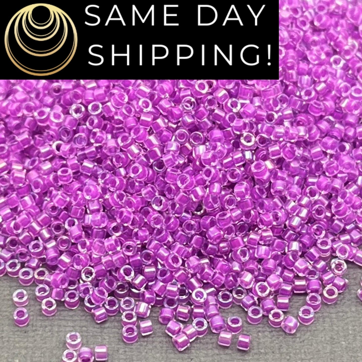 DB0073 11/0 Miyuki Delica Beads Magenta Lined Crystal AB