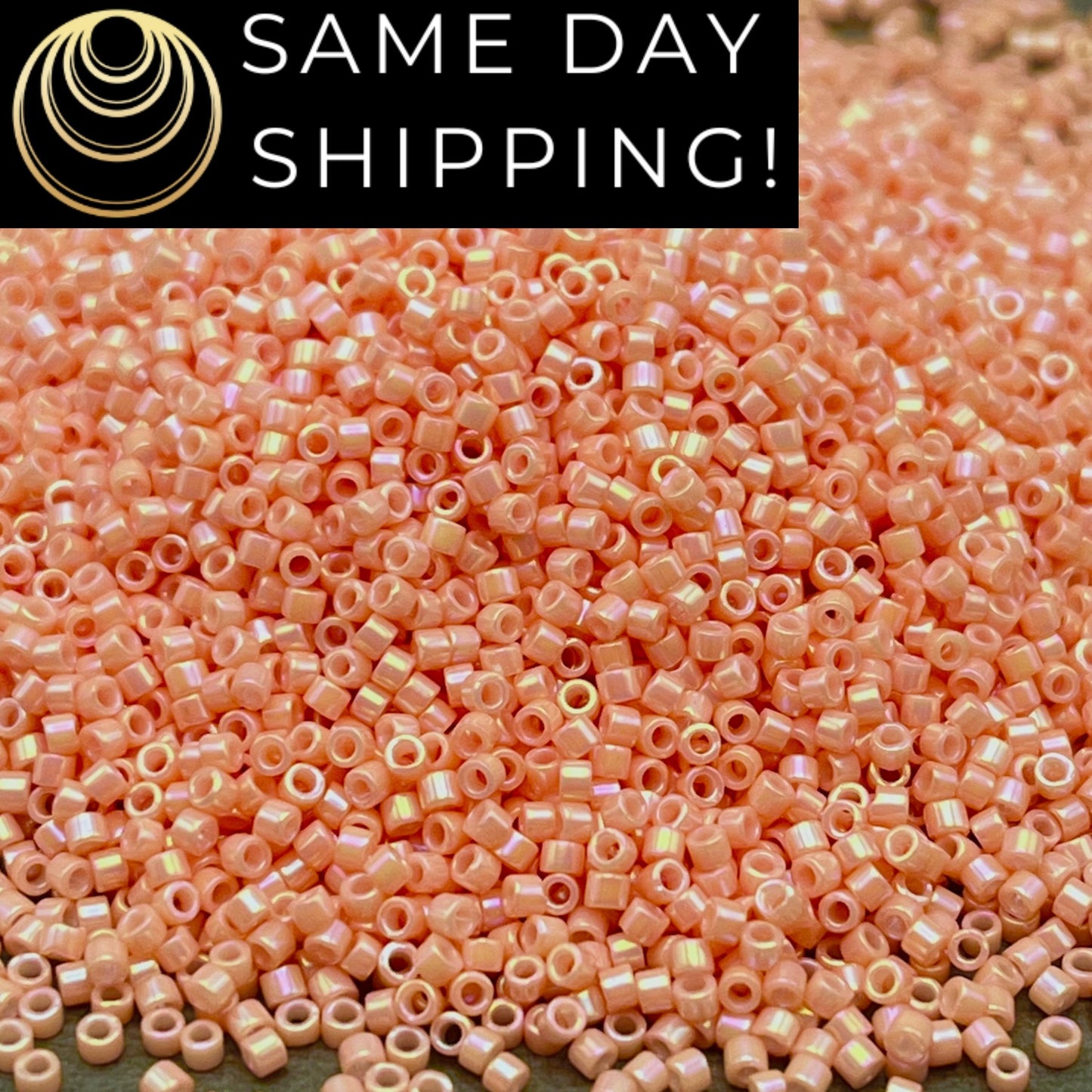 DB0207 11/0 Miyuki Delica Beads Opaque Tea Rose Luster