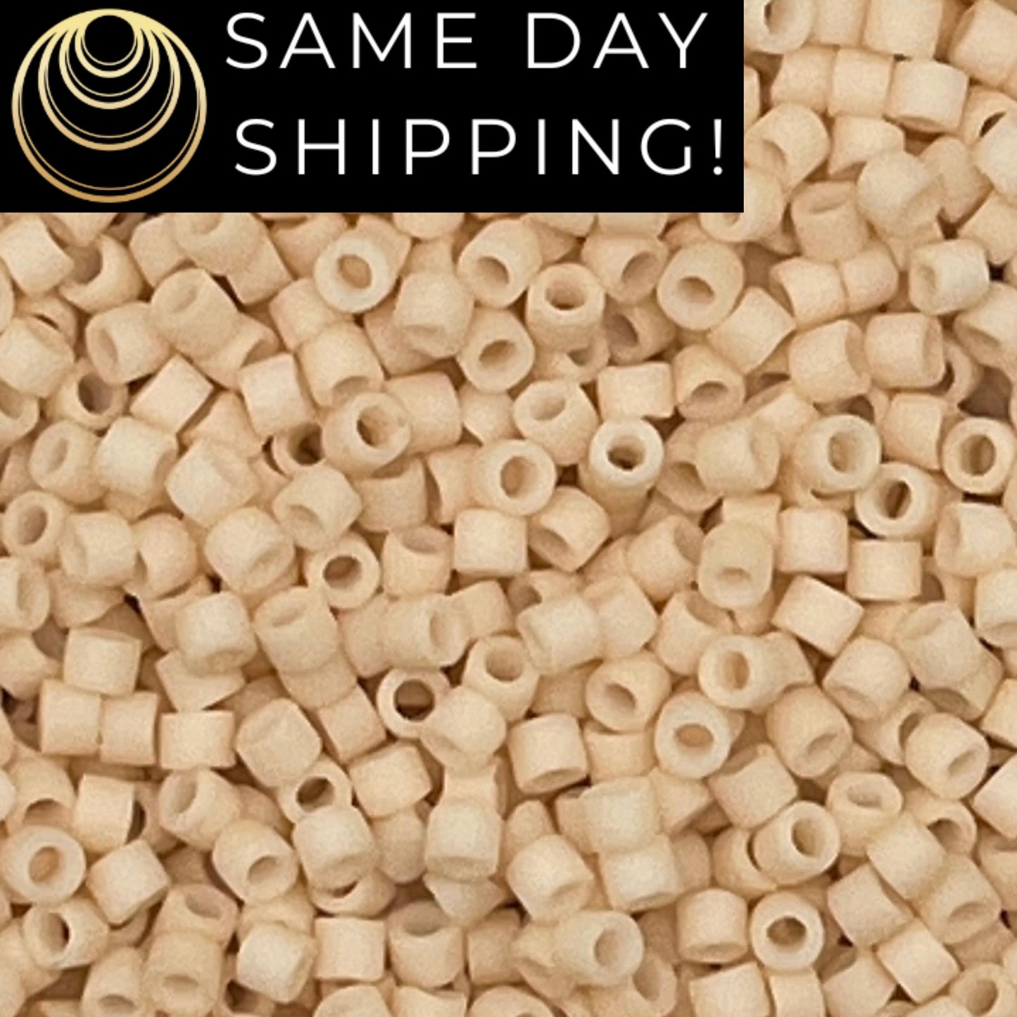 DB0353 11/0 Miyuki Delica Beads Matte Opaque Antique Beige
