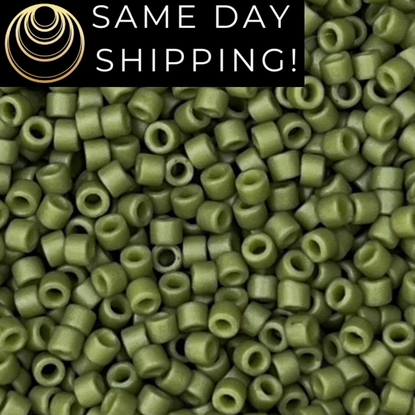 DB0391 11/0 Miyuki Delica Beads Matte Opaque Olive Green