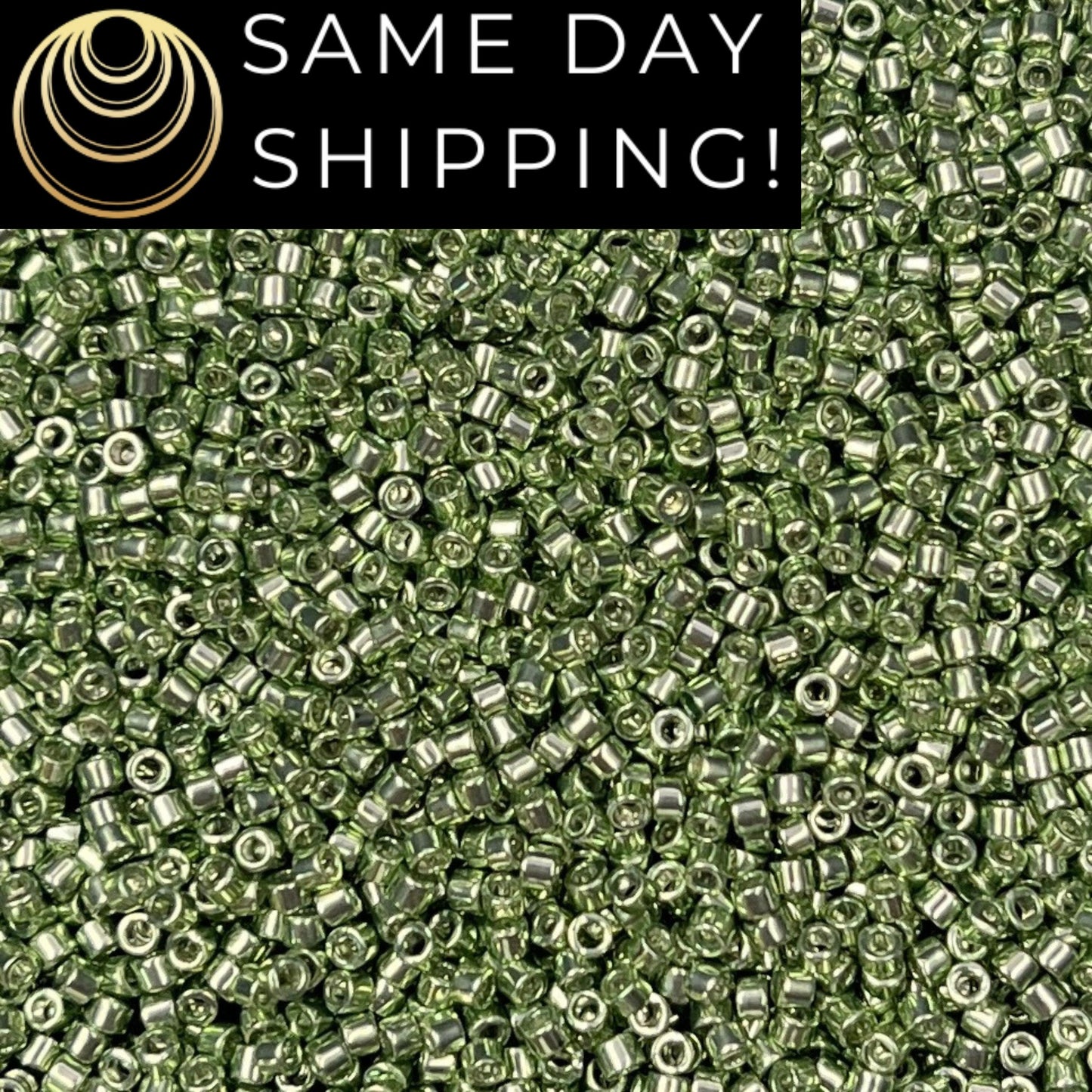 DB0413 11/0 Miyuki Delica Beads Galvanized Moss Green