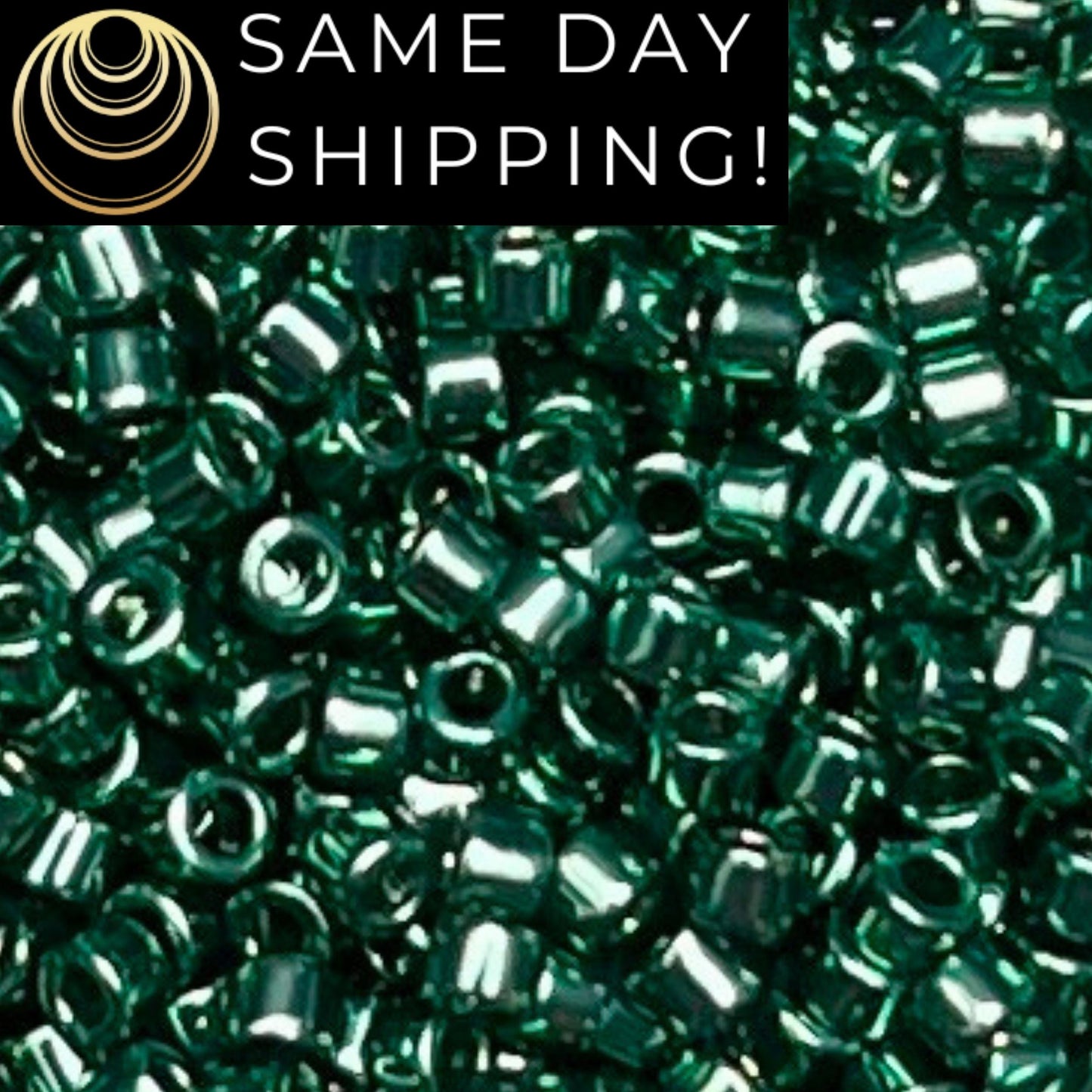 DB0458 11/0 Miyuki Delica Beads Galvanized Dark Teal Green
