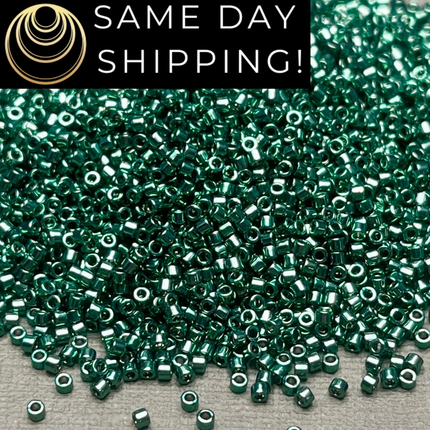 DB0458 11/0 Miyuki Delica Beads Galvanized Dark Teal Green