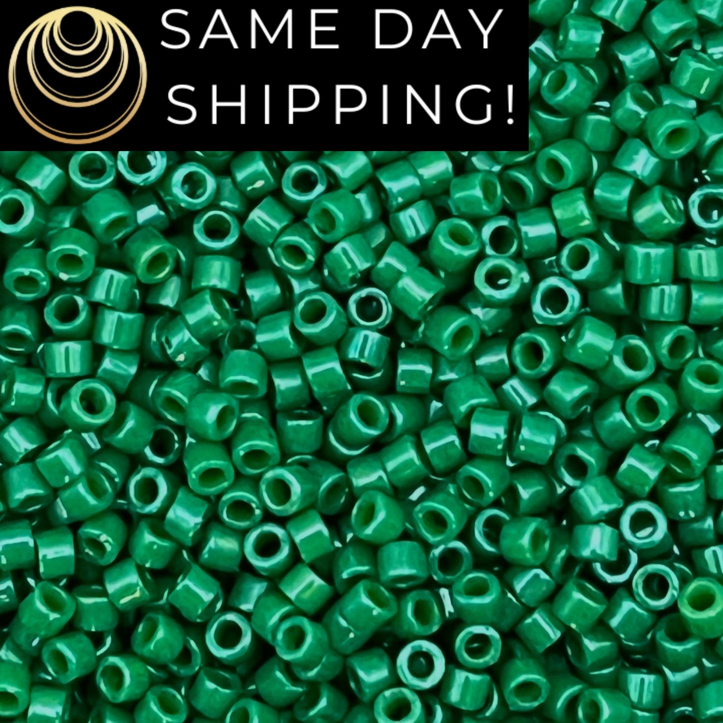 DB0656 11/0 Miyuki Delica Beads Dyed Opaque Green