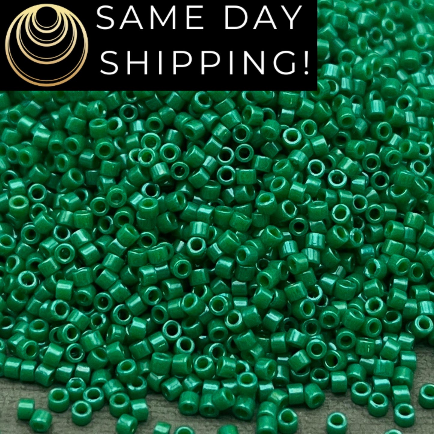 DB0656 11/0 Miyuki Delica Beads Dyed Opaque Green