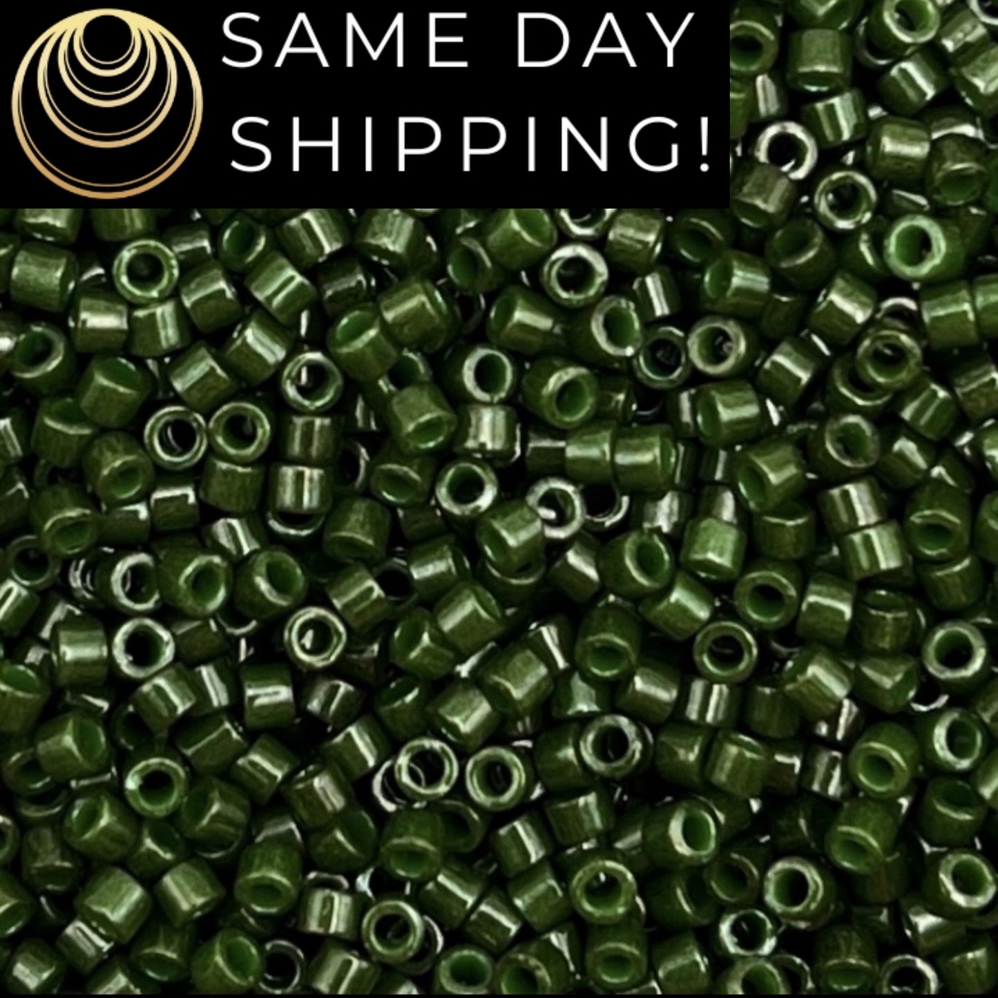 DB0663 11/0 Miyuki Delica Beads Dyed Opaque Olive