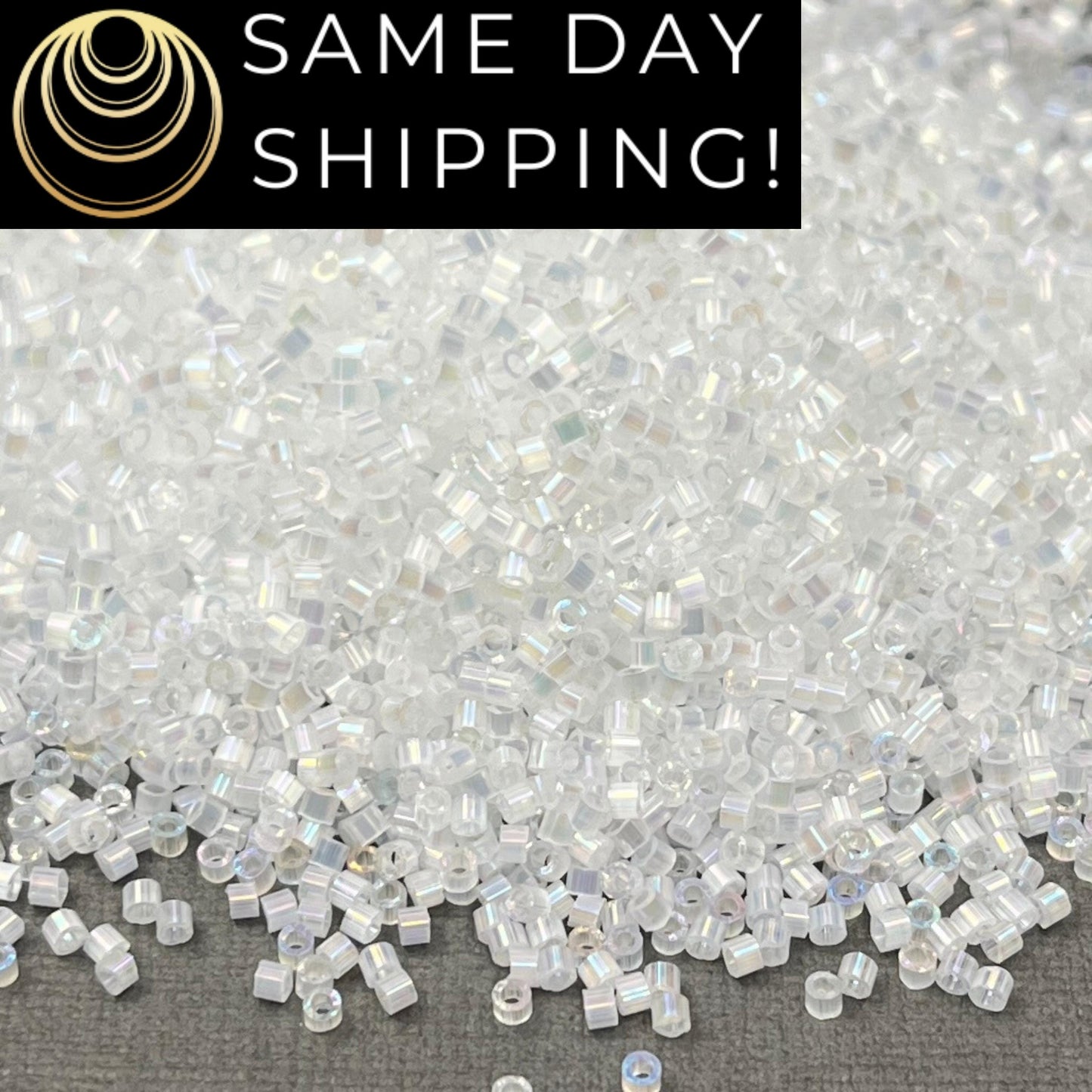 DB0670 11/0 Miyuki Delica Beads Crystal Silk Satin AB