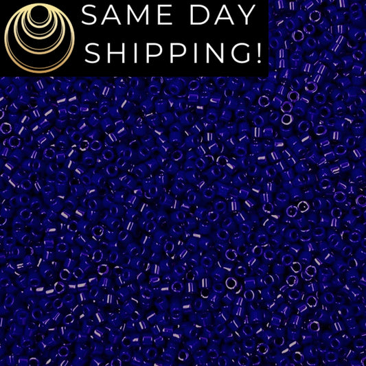 DB0726 11/0 Miyuki Delica Beads Opaque Cobalt Blue