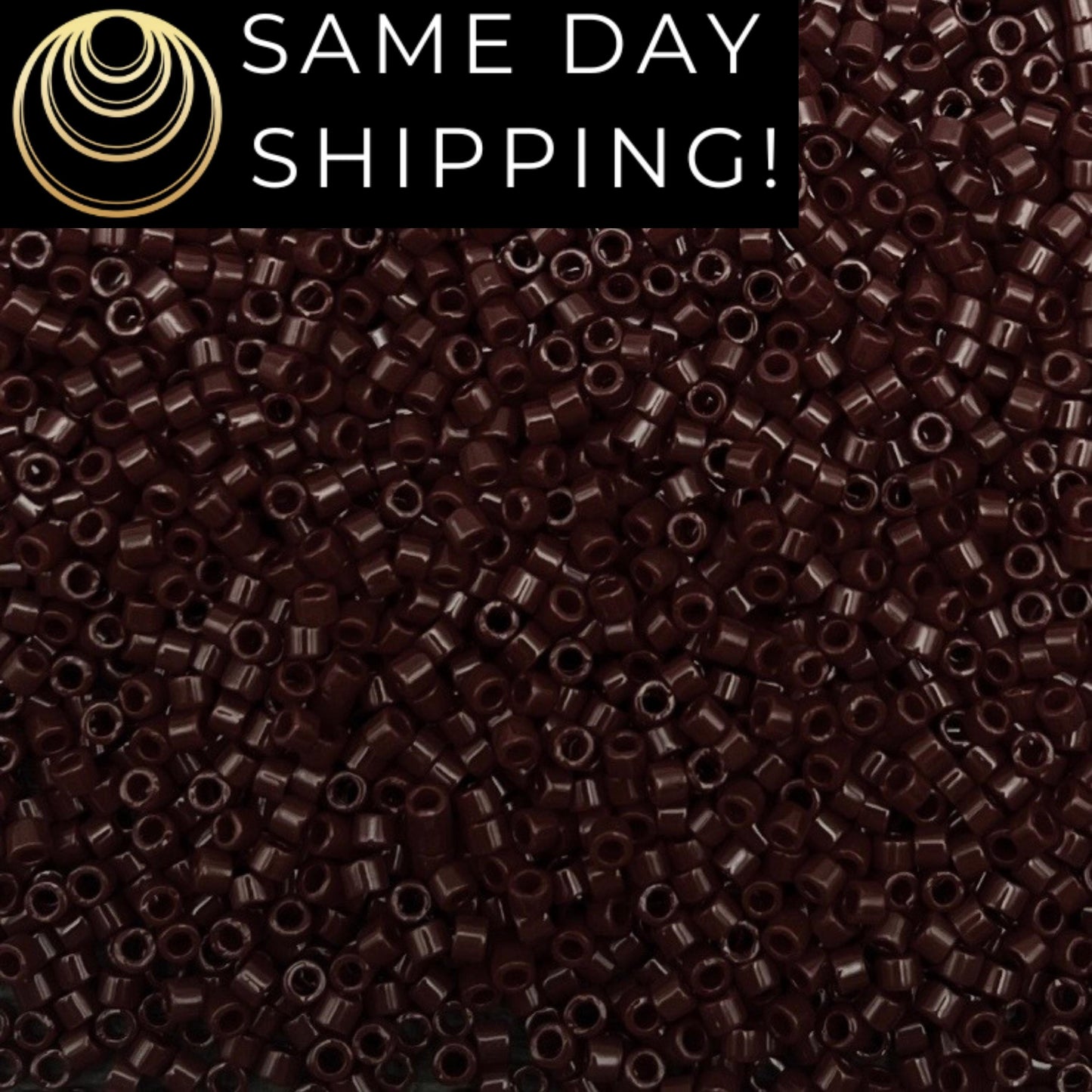 DB0734 11/0 Miyuki Delica Beads Opaque Chocolate Brown
