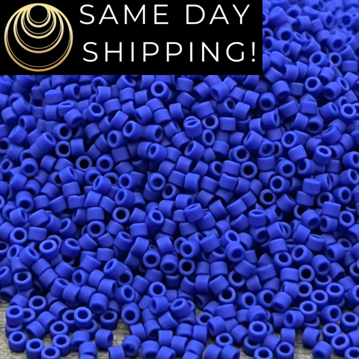 DB0756 11/0 Miyuki Delica Beads Matte Opaque Cobalt Blue