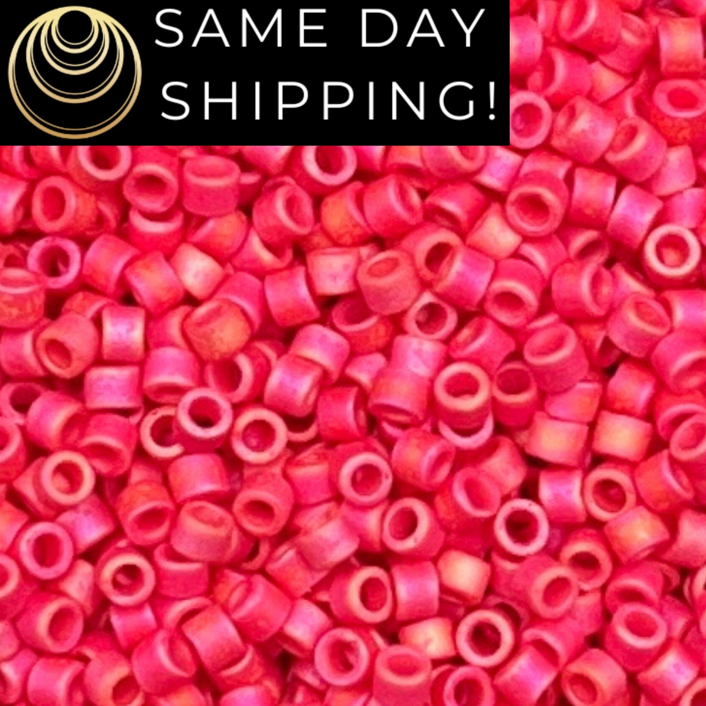 DB0874 11/0 Miyuki Delica Beads Matte Opaque Red AB