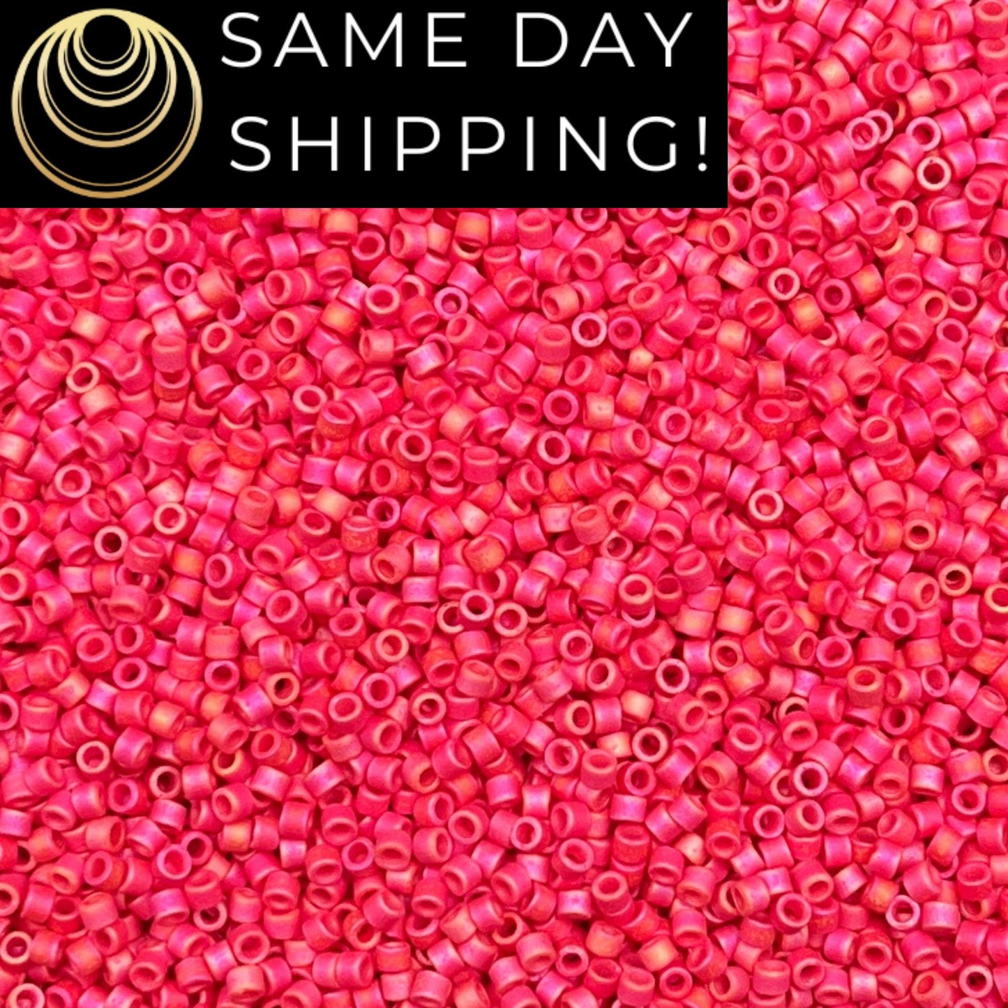 DB0874 11/0 Miyuki Delica Beads Matte Opaque Red AB