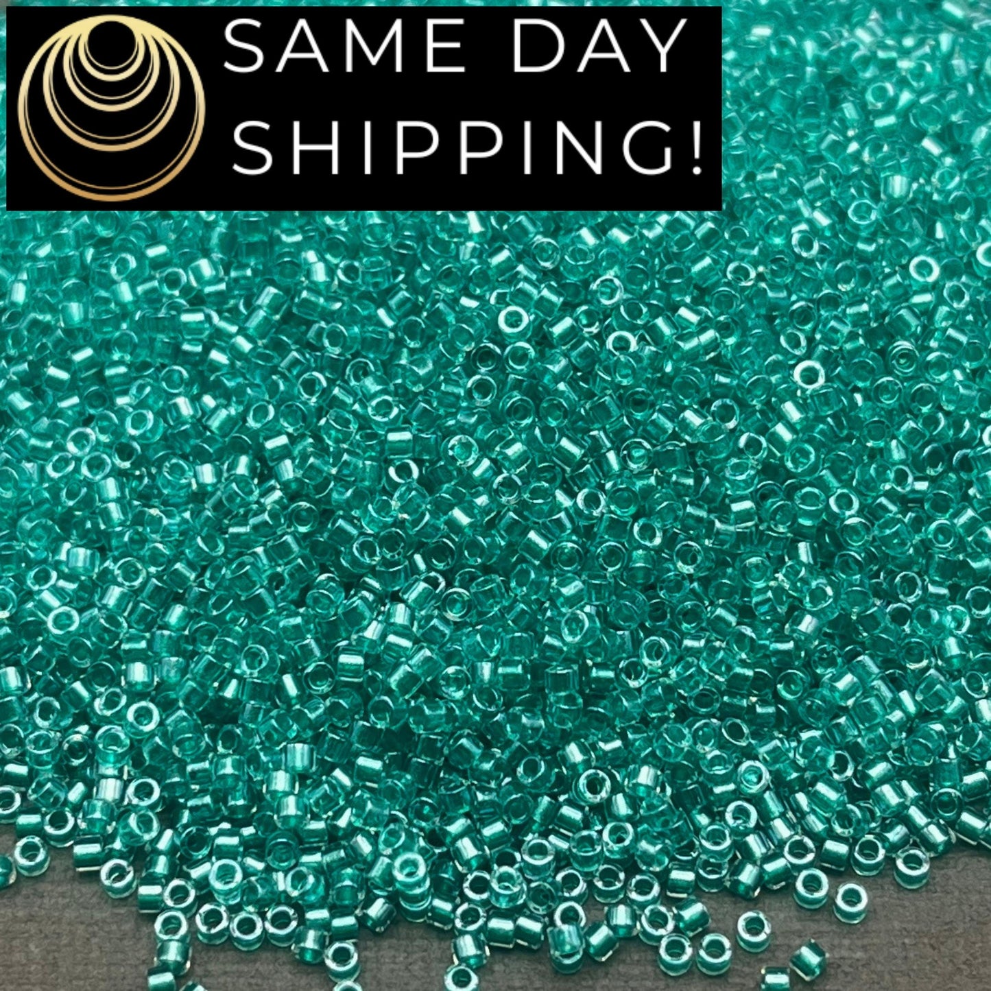 DB0904 11/0 Miyuki Delica Beads Sparkling Aqua Green Lined Crystal