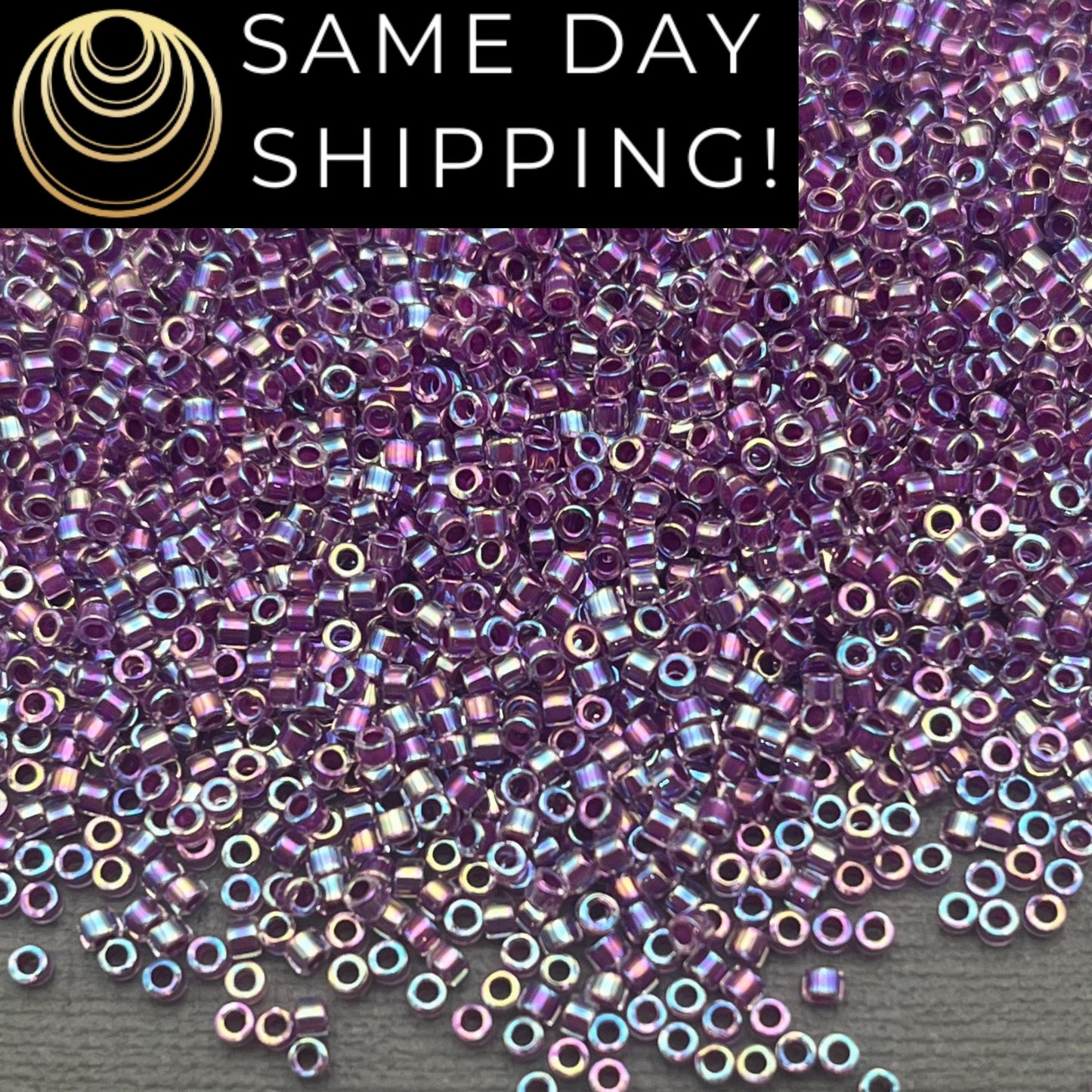 DB0056 11/0 Miyuki Delica Beads Raspberry Lined Crystal AB