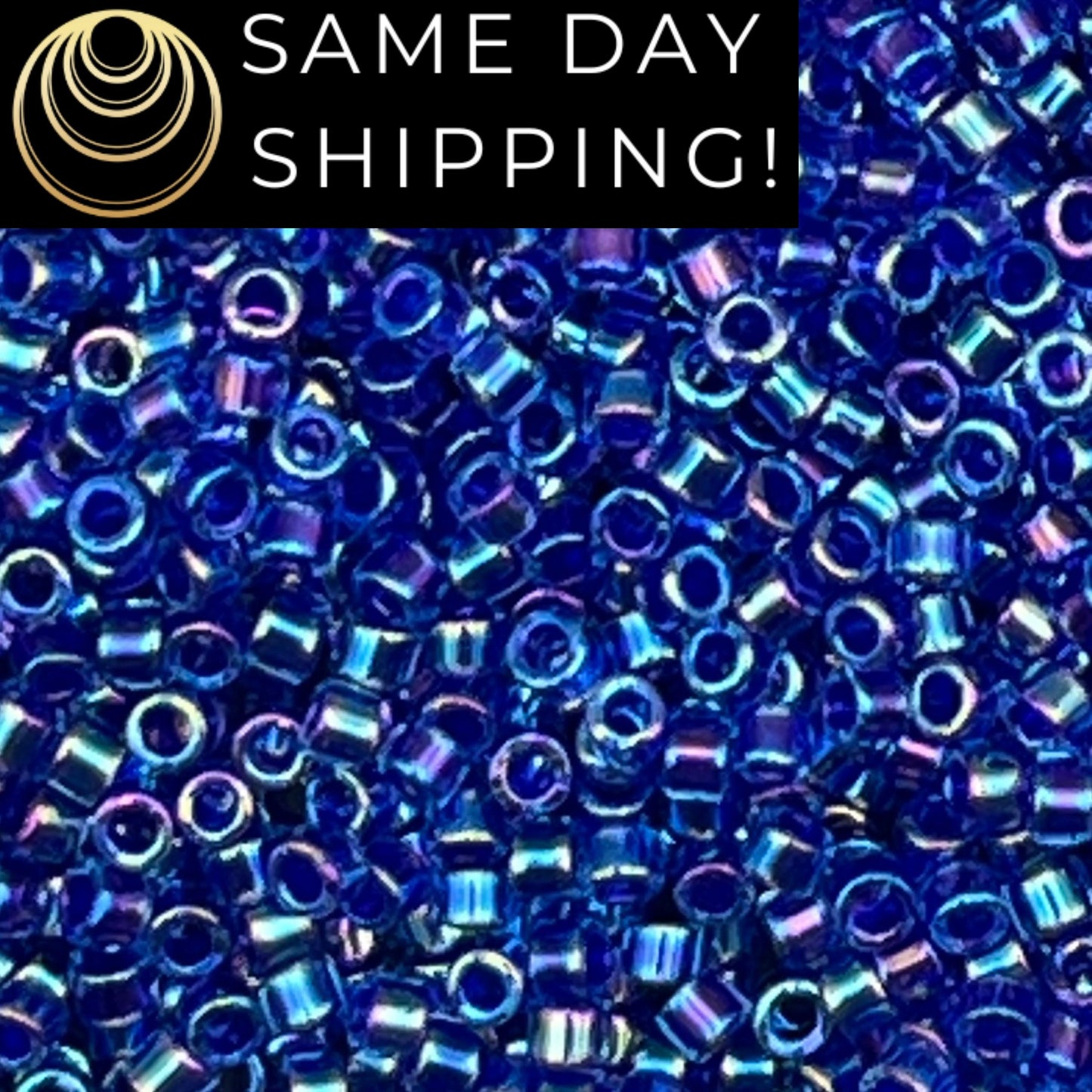 DB0063 11/0 Miyuki Delica Beads Cobalt Lined Sapphire AB