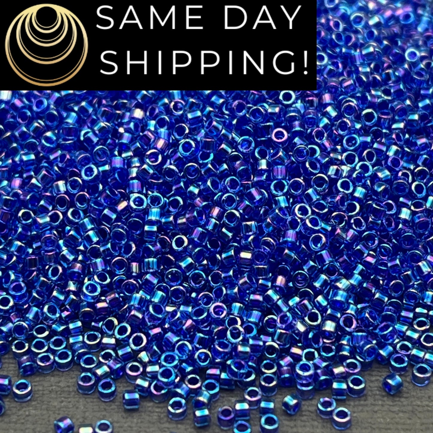 DB0063 11/0 Miyuki Delica Beads Cobalt Lined Sapphire AB