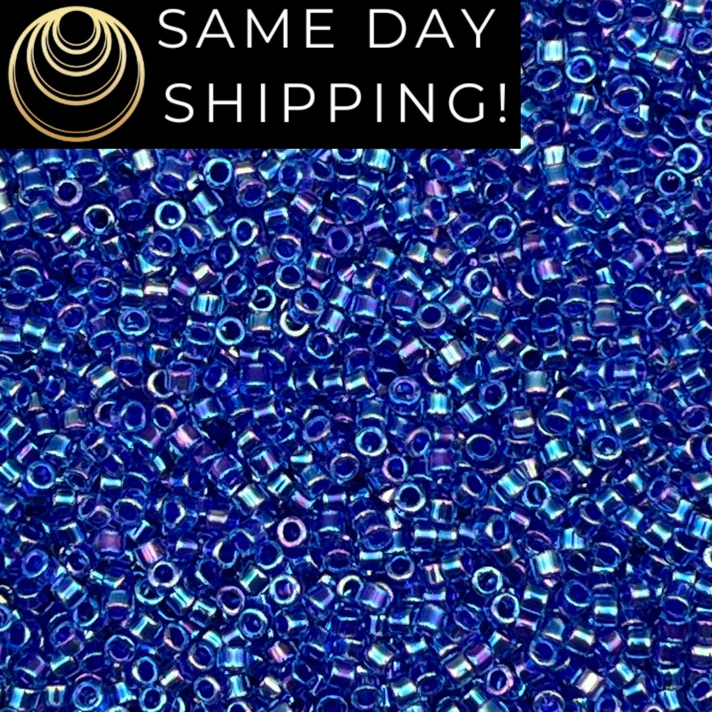 DB0063 11/0 Miyuki Delica Beads Cobalt Lined Sapphire AB