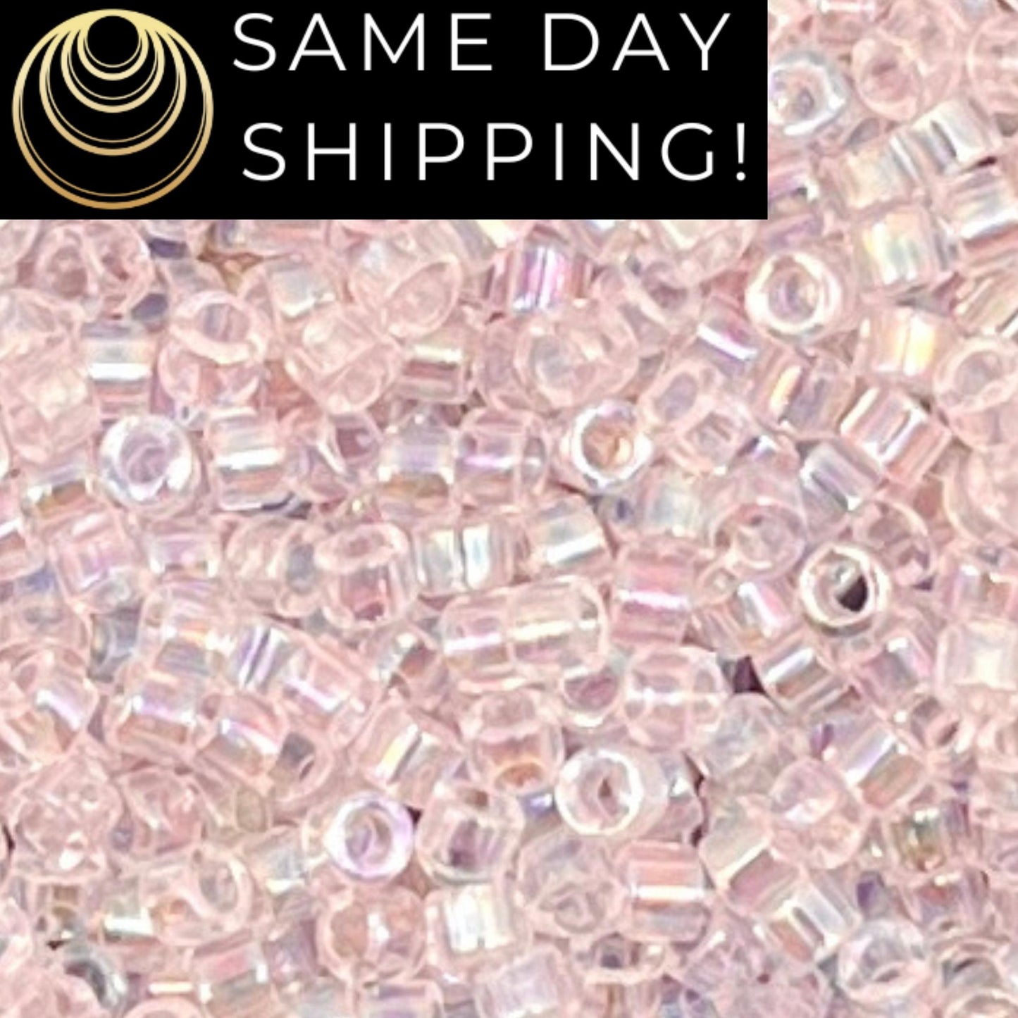 DB0082 11/0 Miyuki Delica Beads Transparent Pale Pink AB