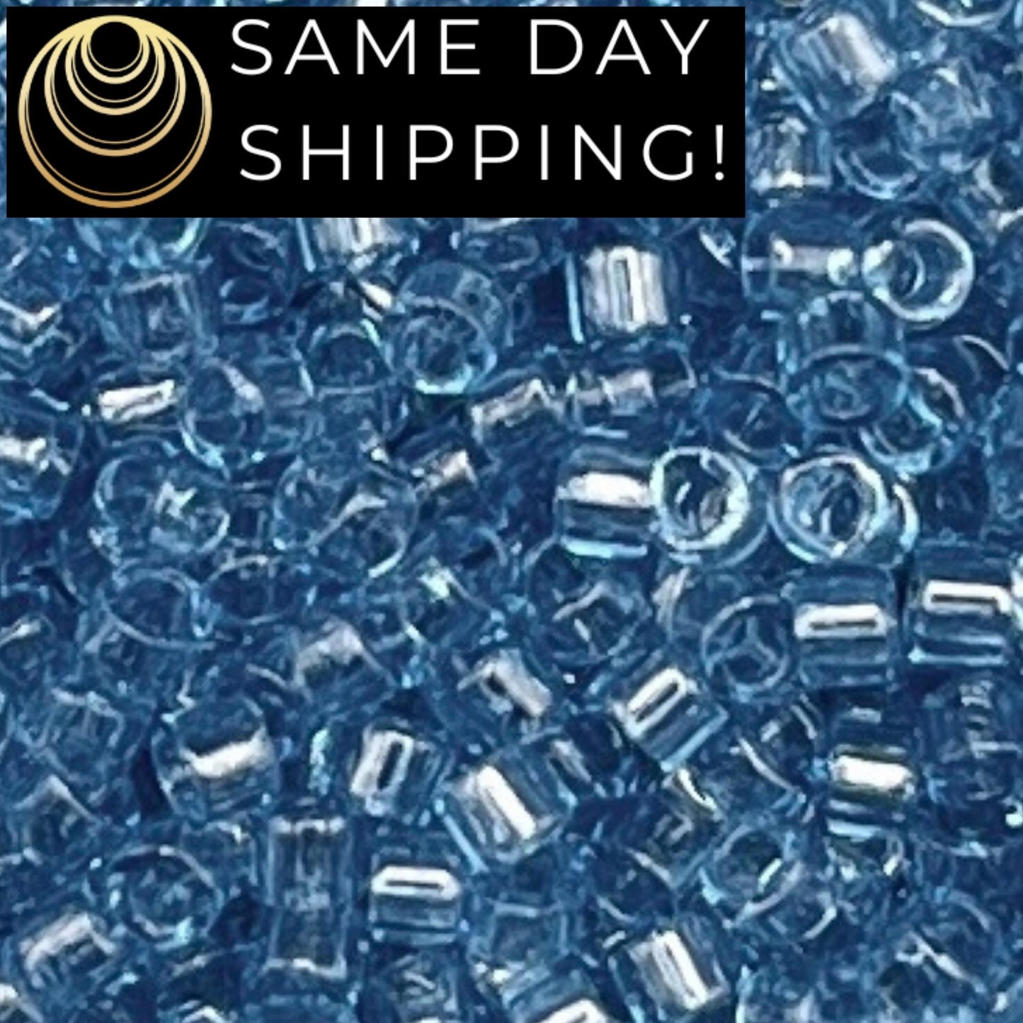 DB0113 11/0 Miyuki Delica Beads Transparent Blue Luster