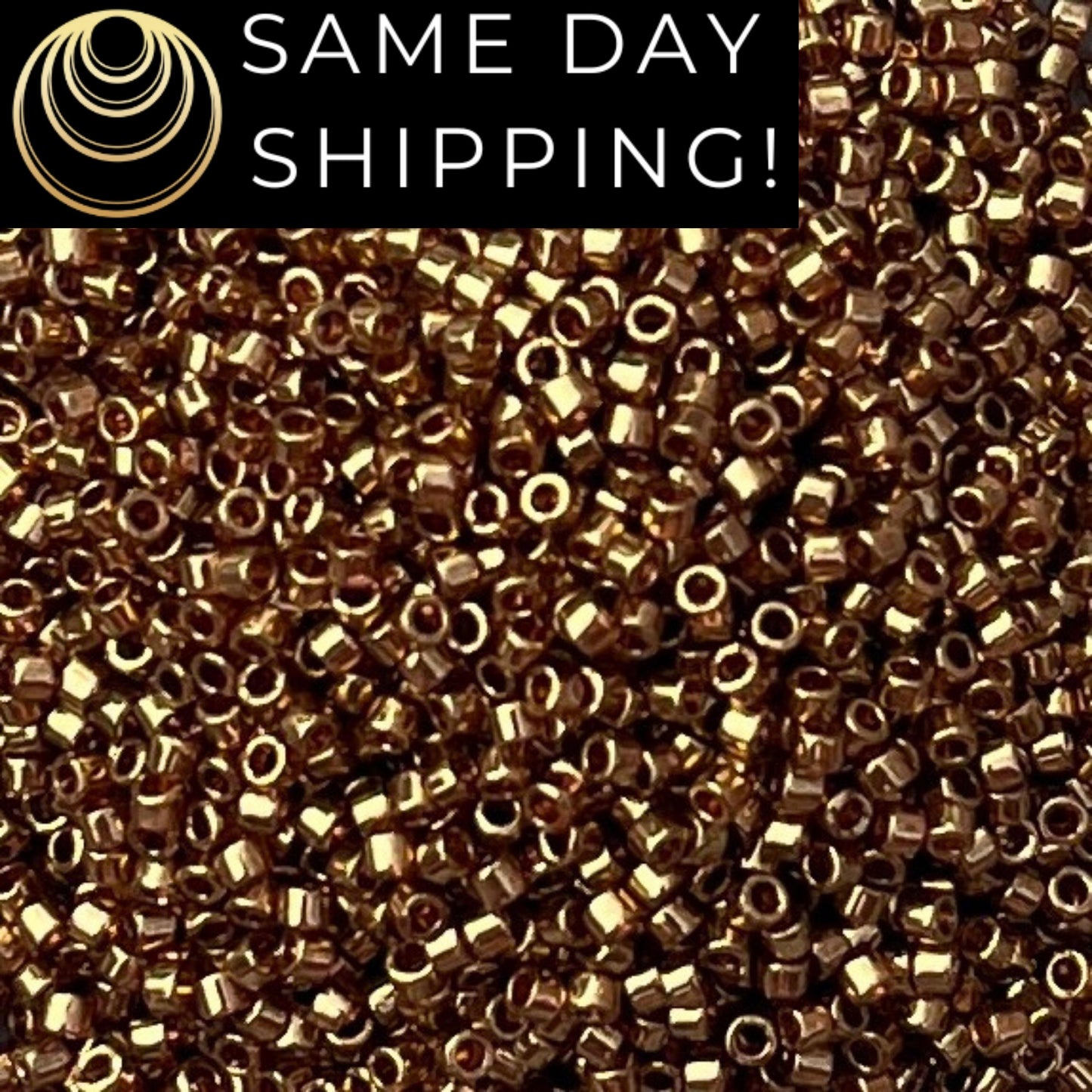 DB0115 11/0 Miyuki Delica Beads Dark Topaz Gold Luster