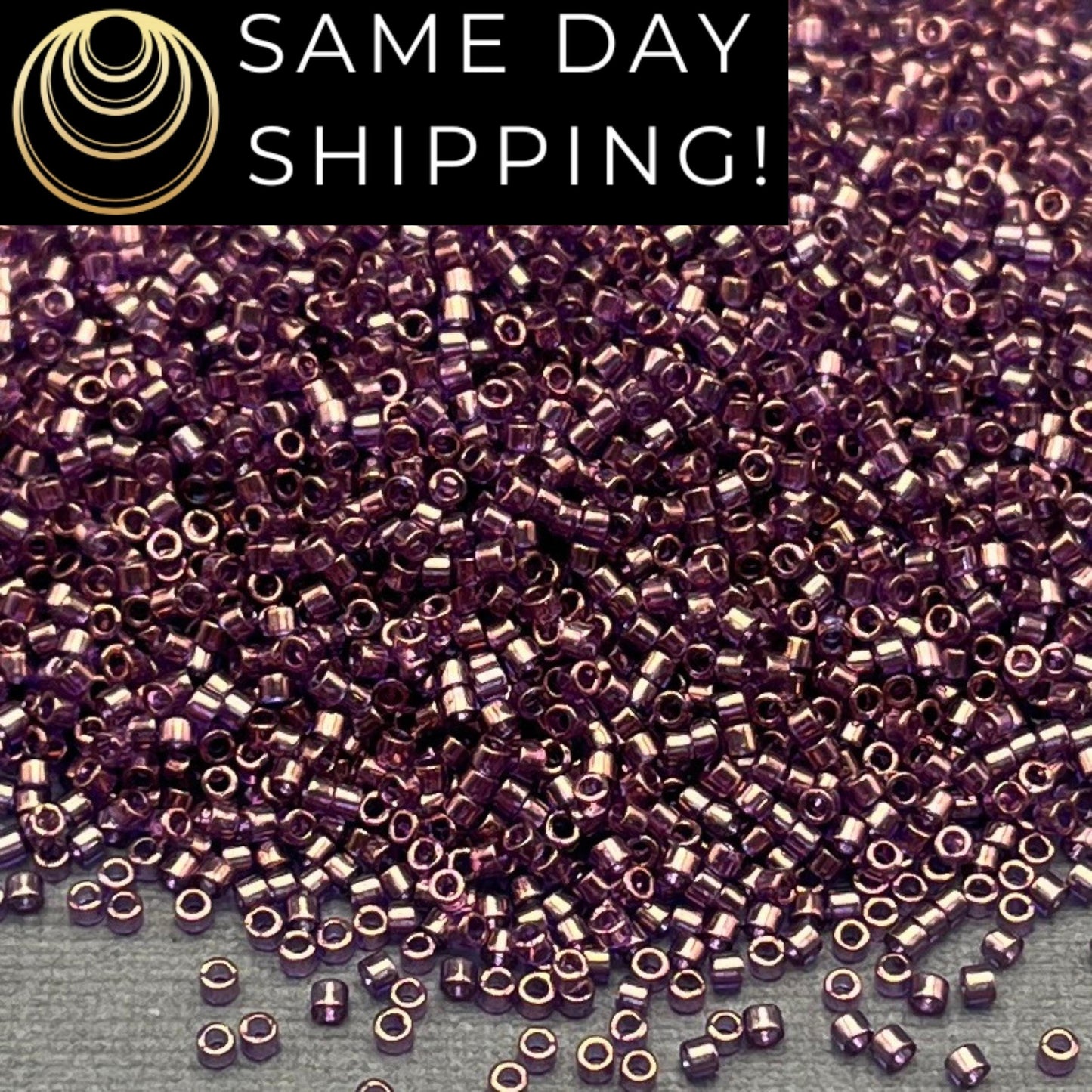 DB0117 11/0 Miyuki Delica Beads Violet Gold Luster