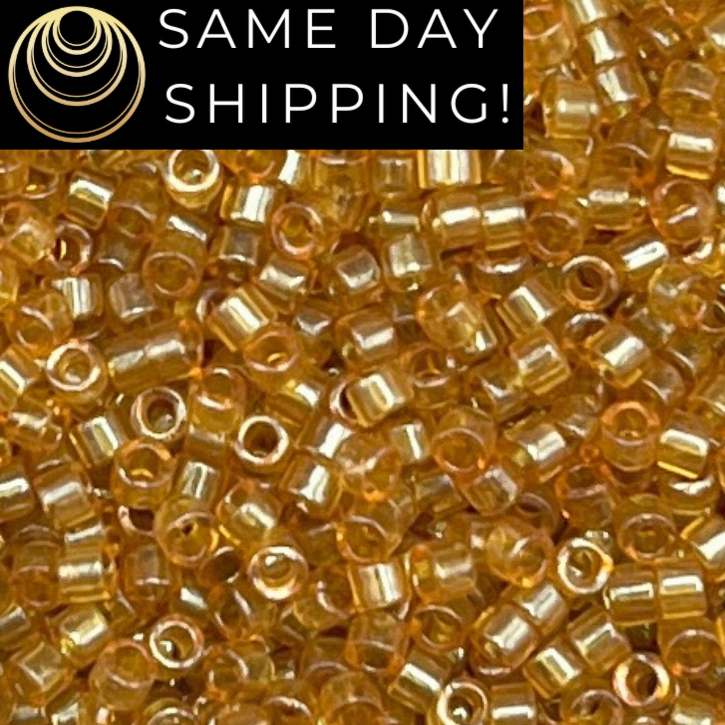 DB0119 11/0 Miyuki Delica Beads Transparent Honey Luster