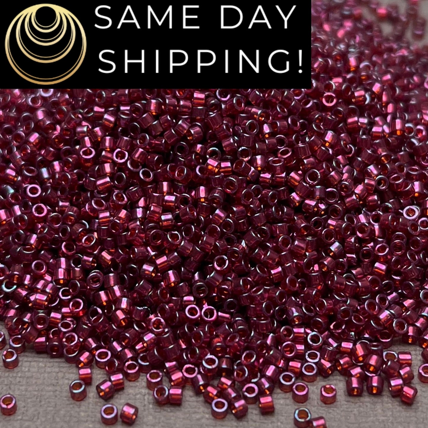 DB0120 11/0 Miyuki Delica Beads Dark Topaz Claret Luster