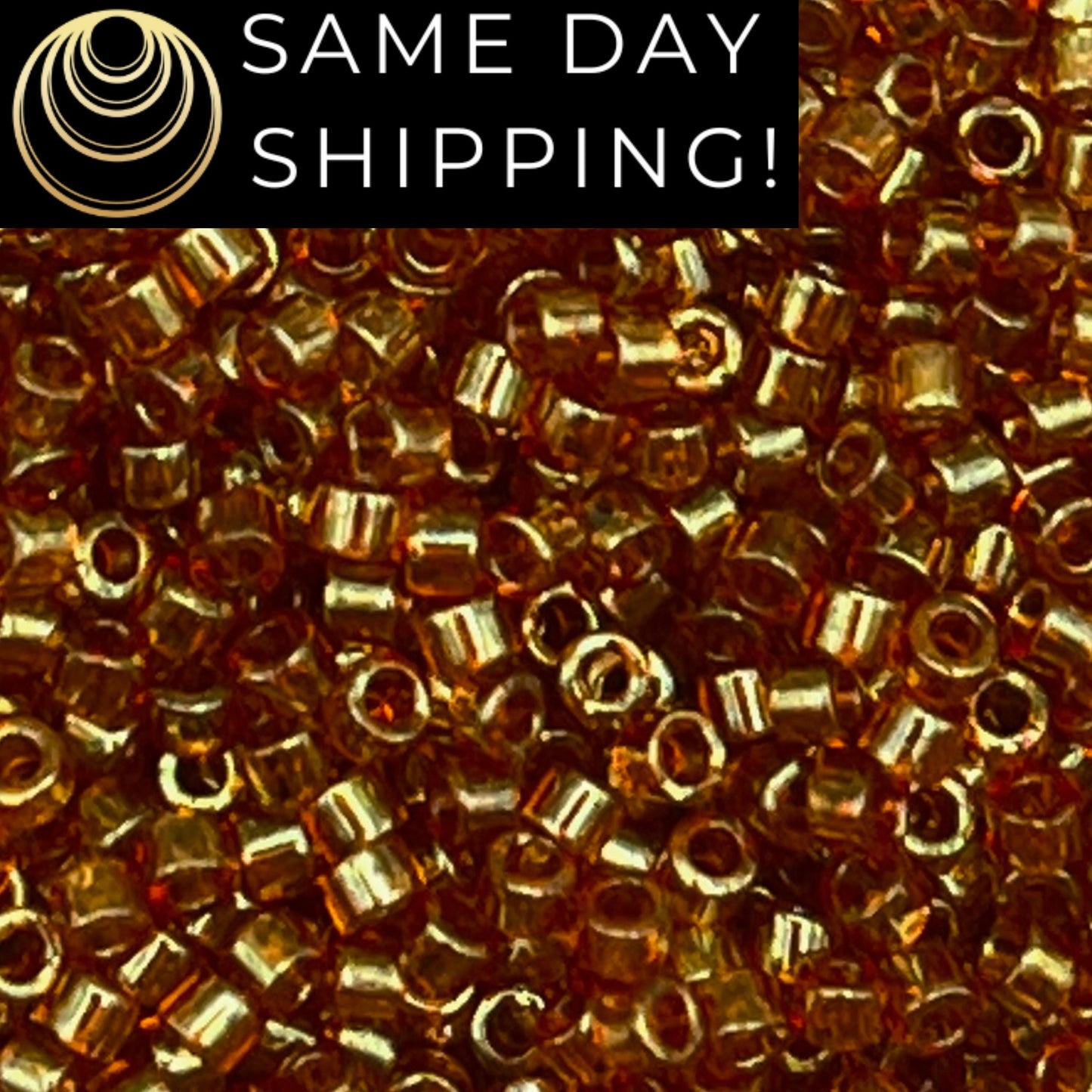 DB0121 11/0 Miyuki Delica Beads Apricot Topaz Gold Luster