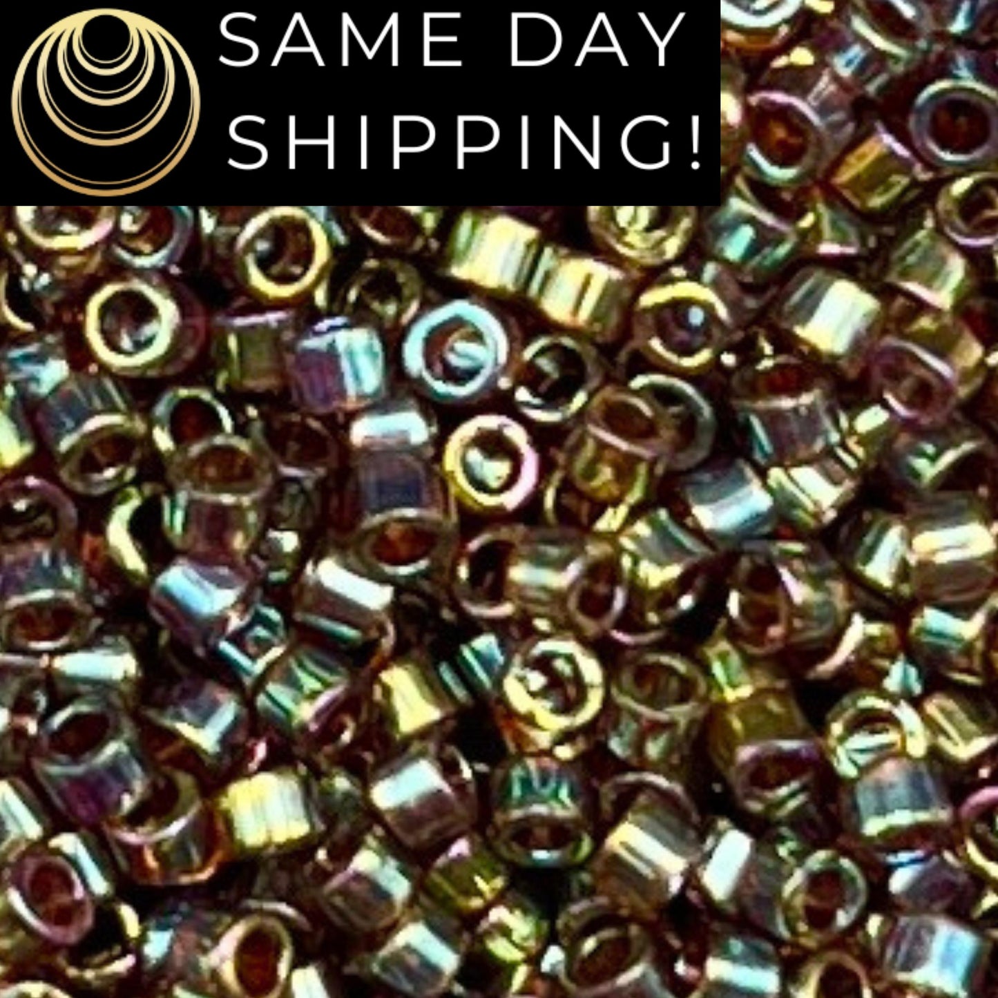 DB0122 11/0 Miyuki Delica Beads Root Beer Gold Luster