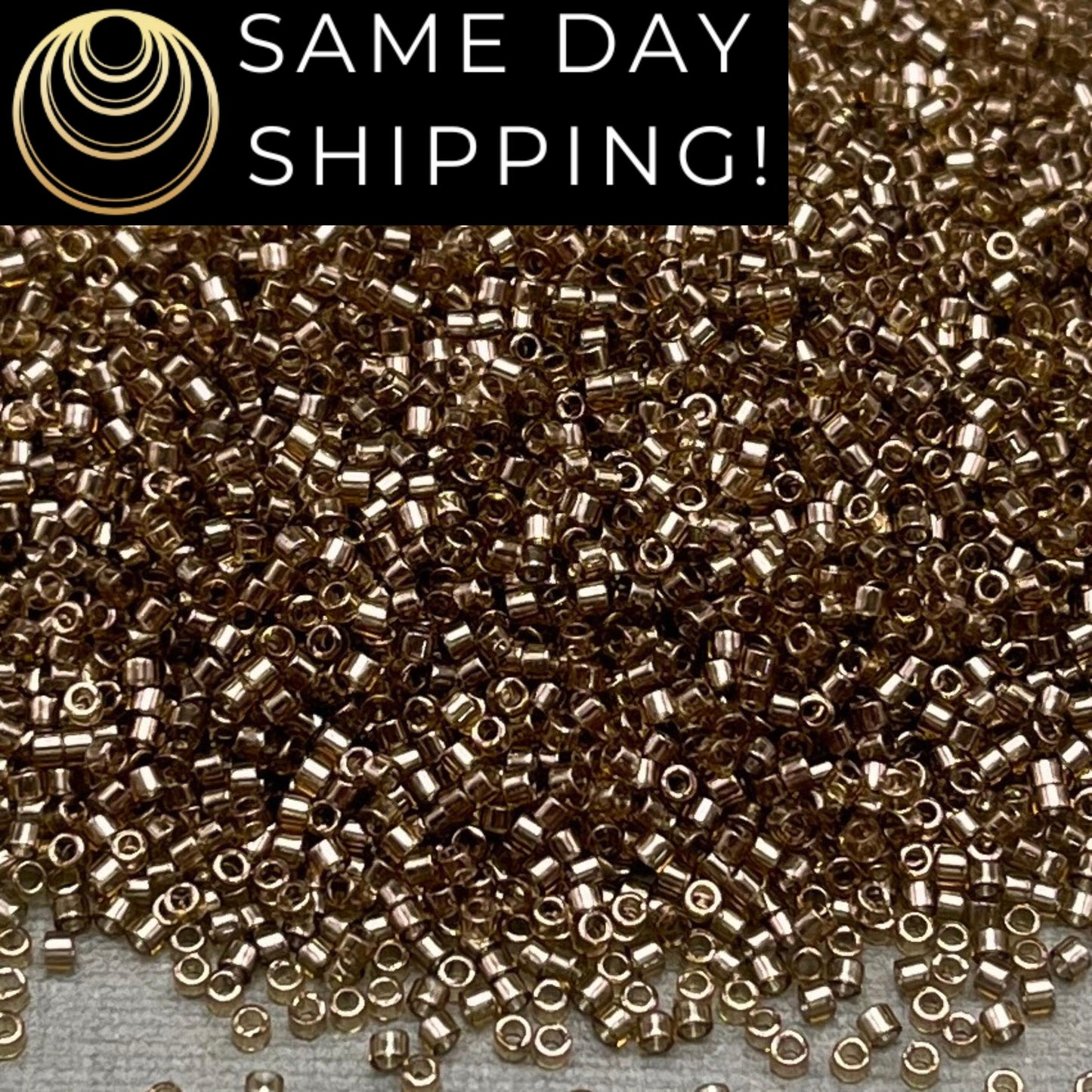 DB0123 11/0 Miyuki Delica Beads Transparent Smoky Olive Luster