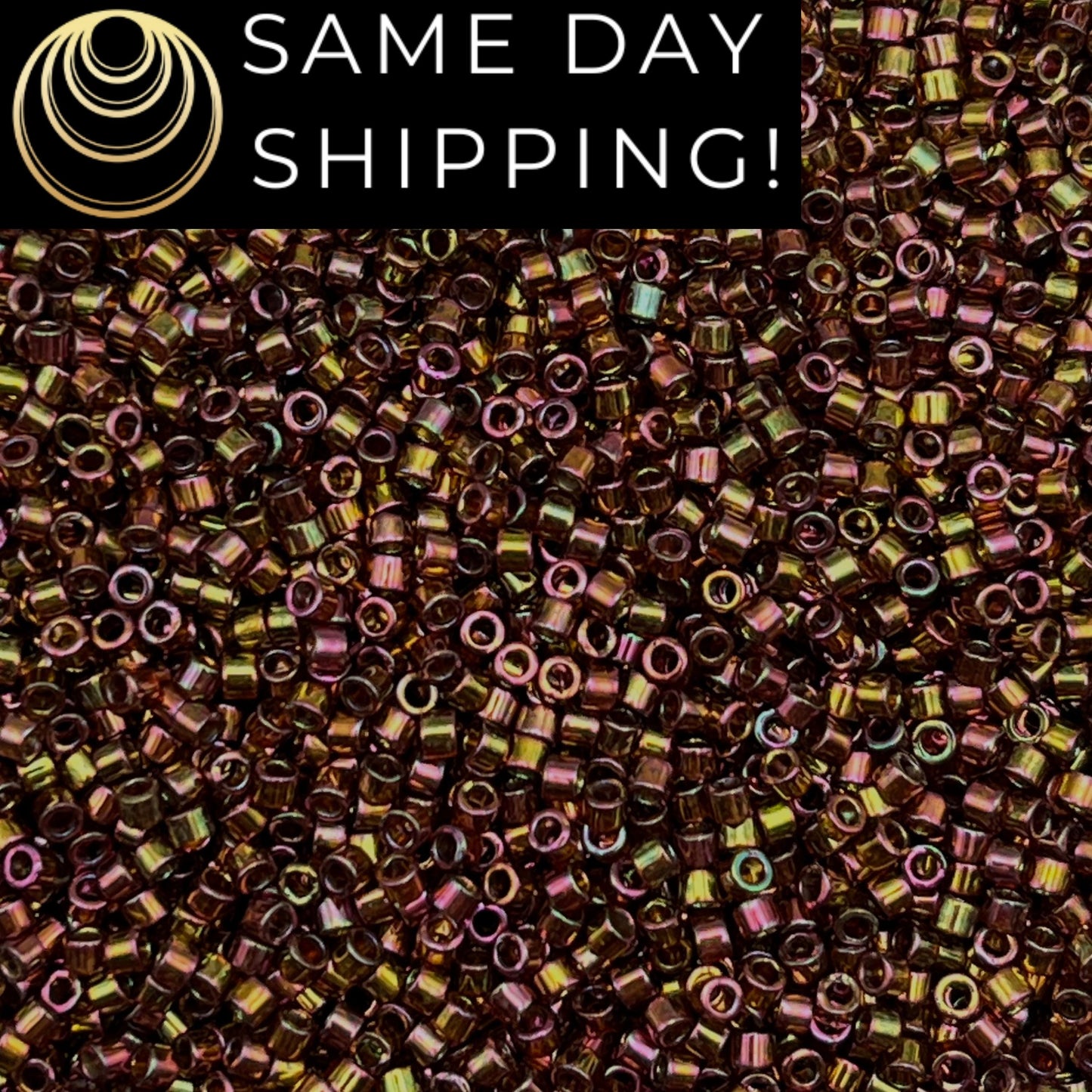 DB0126 11/0 Miyuki Delica Beads Cinnamon Rainbow Gold Luster