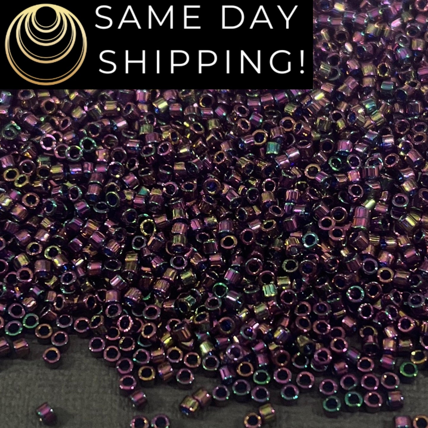 DB0128 11/0 Miyuki Delica Beads Plum Gold Luster