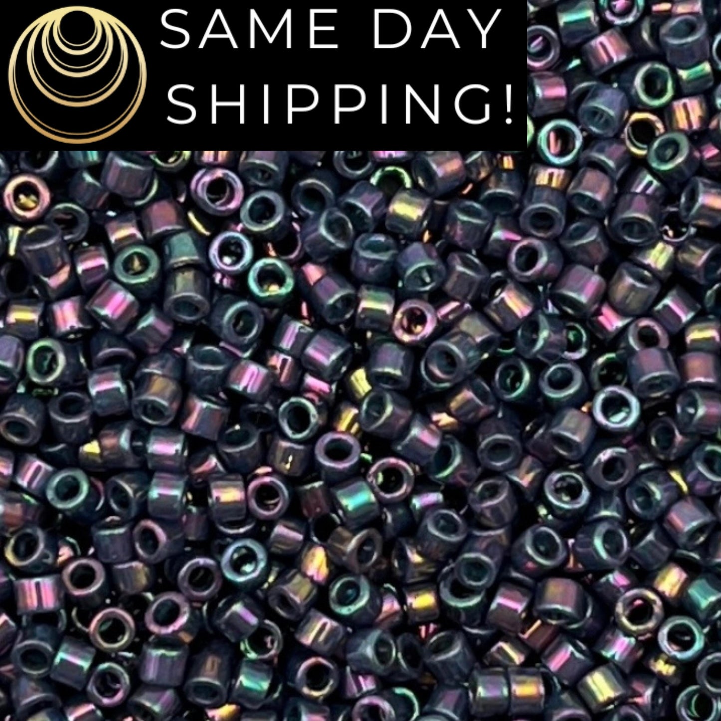 DB0134 11/0 Miyuki Delica Beads Opaque Purple Gray Rainbow Luster