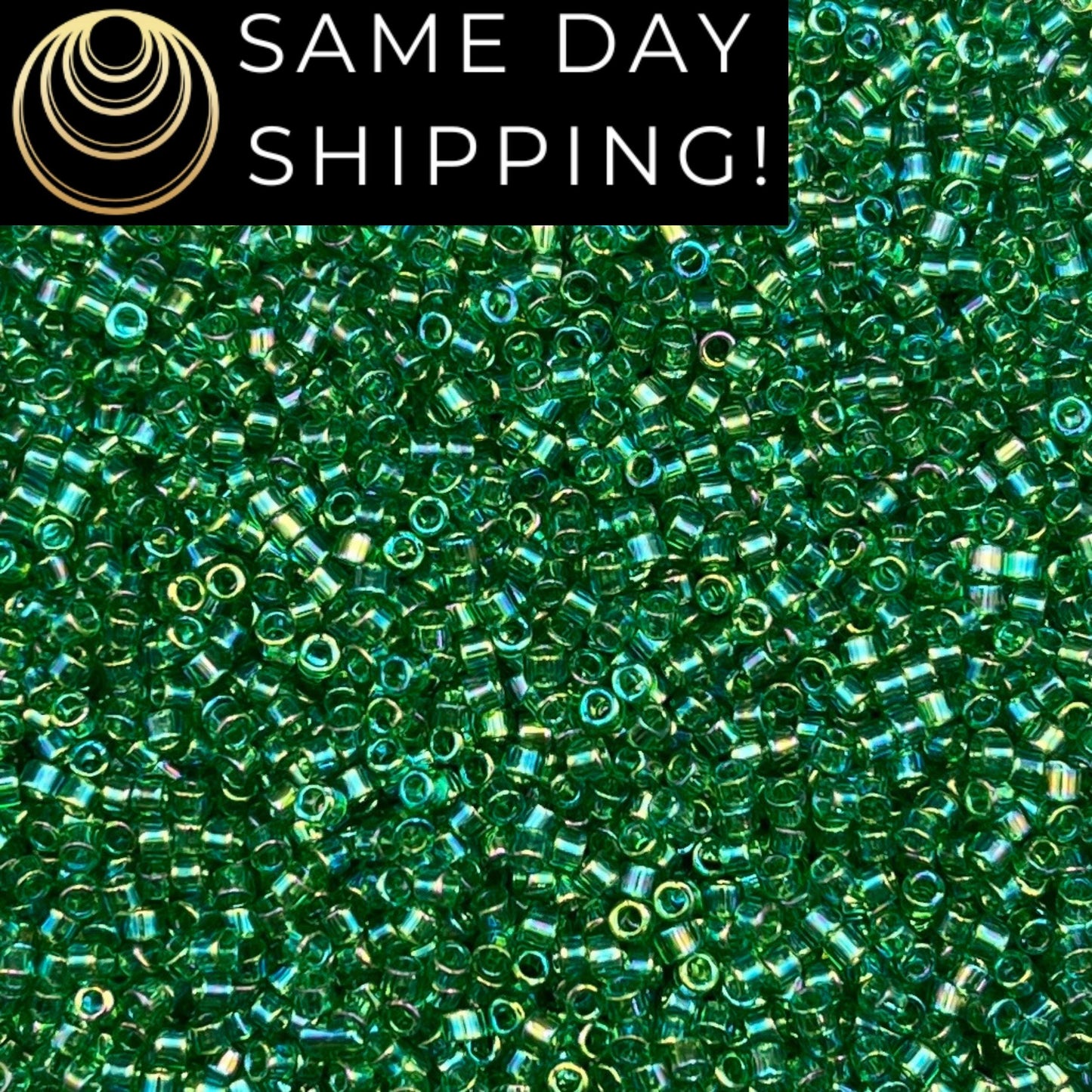 DB0152 11/0 Miyuki Delica Beads Transparent Green AB