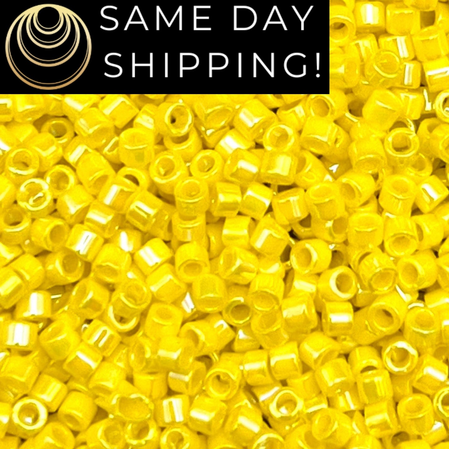 DB0160 11/0 Miyuki Delica Beads Opaque Yellow AB