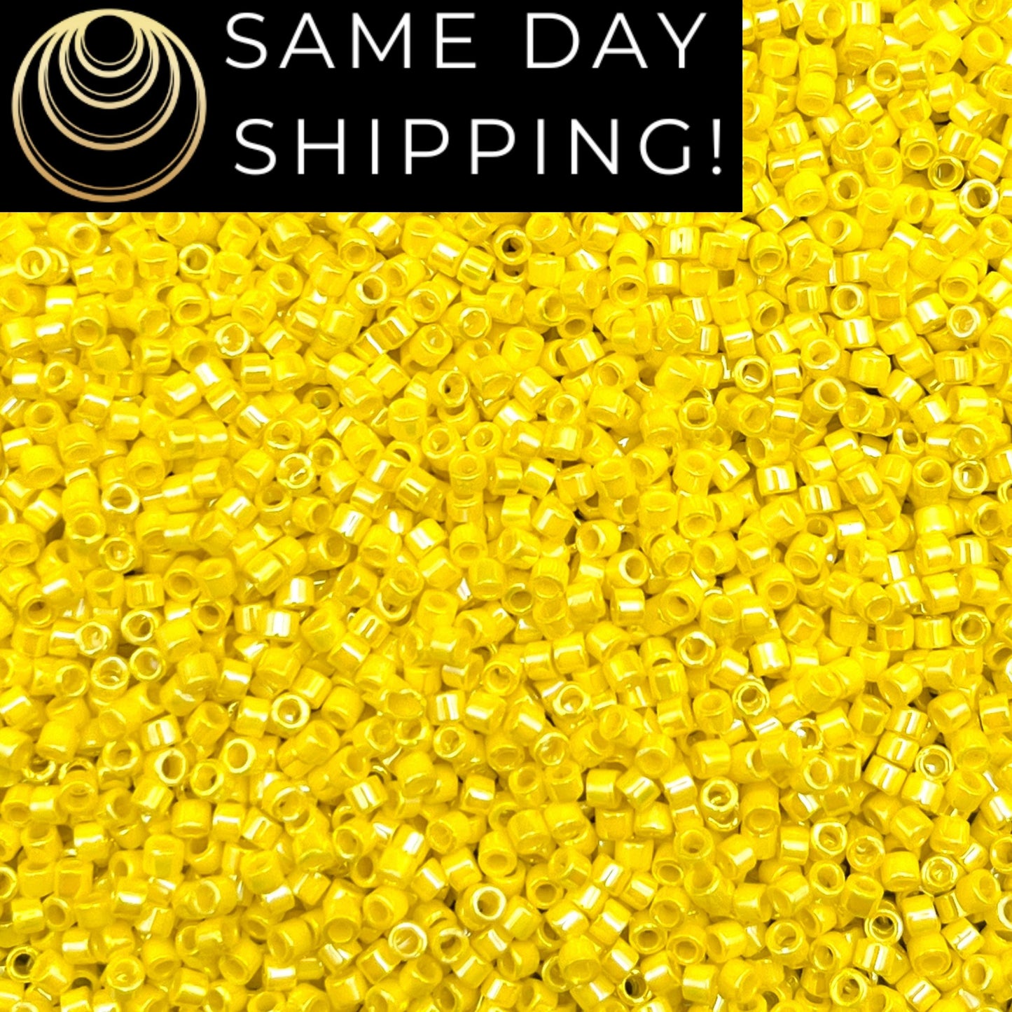 DB0160 11/0 Miyuki Delica Beads Opaque Yellow AB