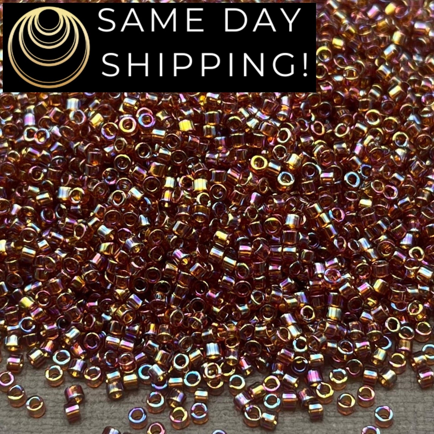 DB0170 11/0 Miyuki Delica Beads Transparent Topaz AB