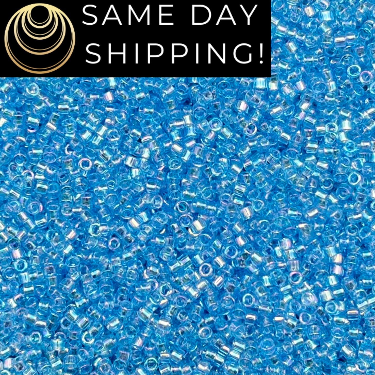 DB0176 11/0 Miyuki Delica Beads Transparent Aqua AB