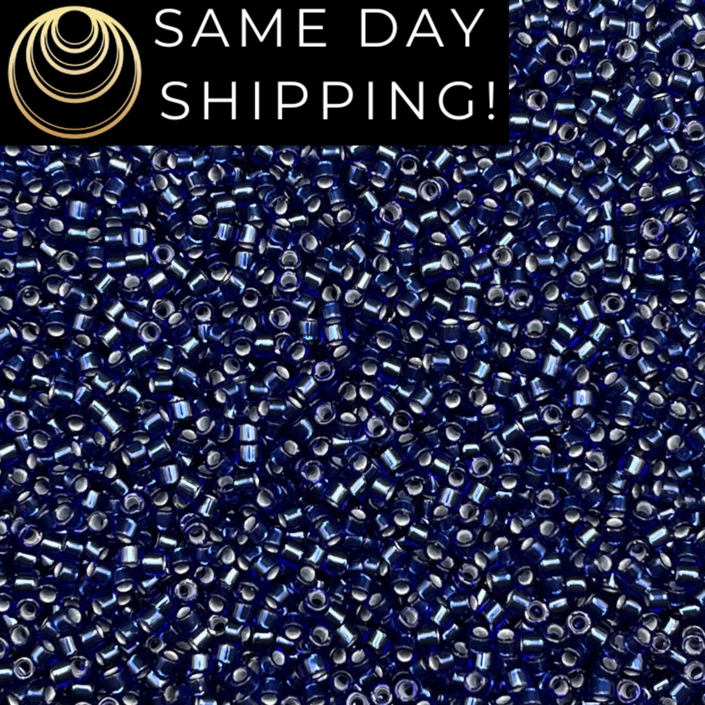 DB0183 11/0 Miyuki Delica Beads Silver Lined Royal Blue