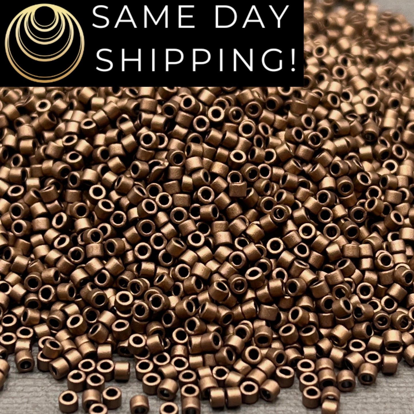 DB0322 11/0 Miyuki Delica Beads Matte Metallic Dark Bronze