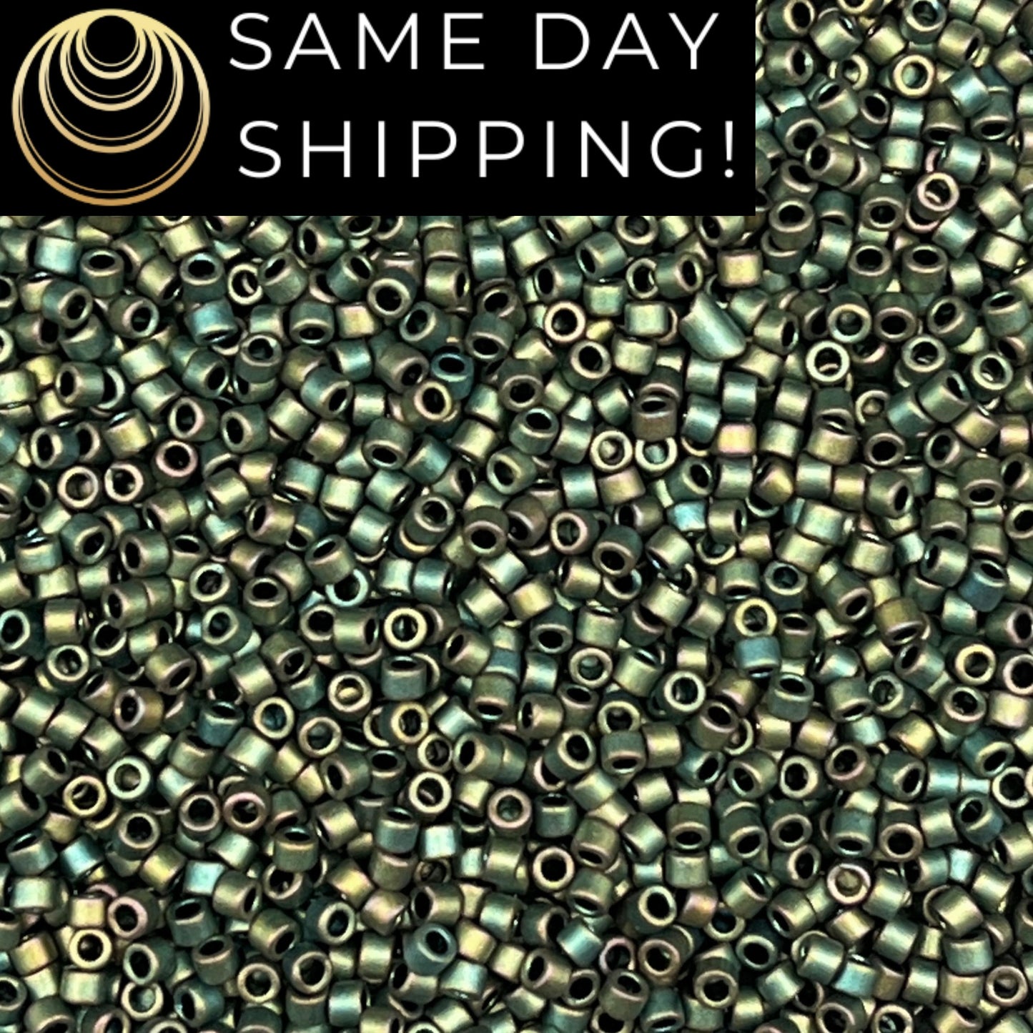 DB0324 11/0 Miyuki Delica Beads Matte Metallic Patina AB