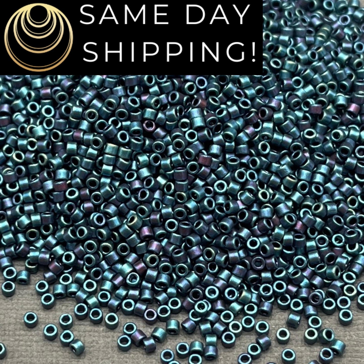 DB0325 11/0 Miyuki Delica Beads Matte Metallic Blue AB
