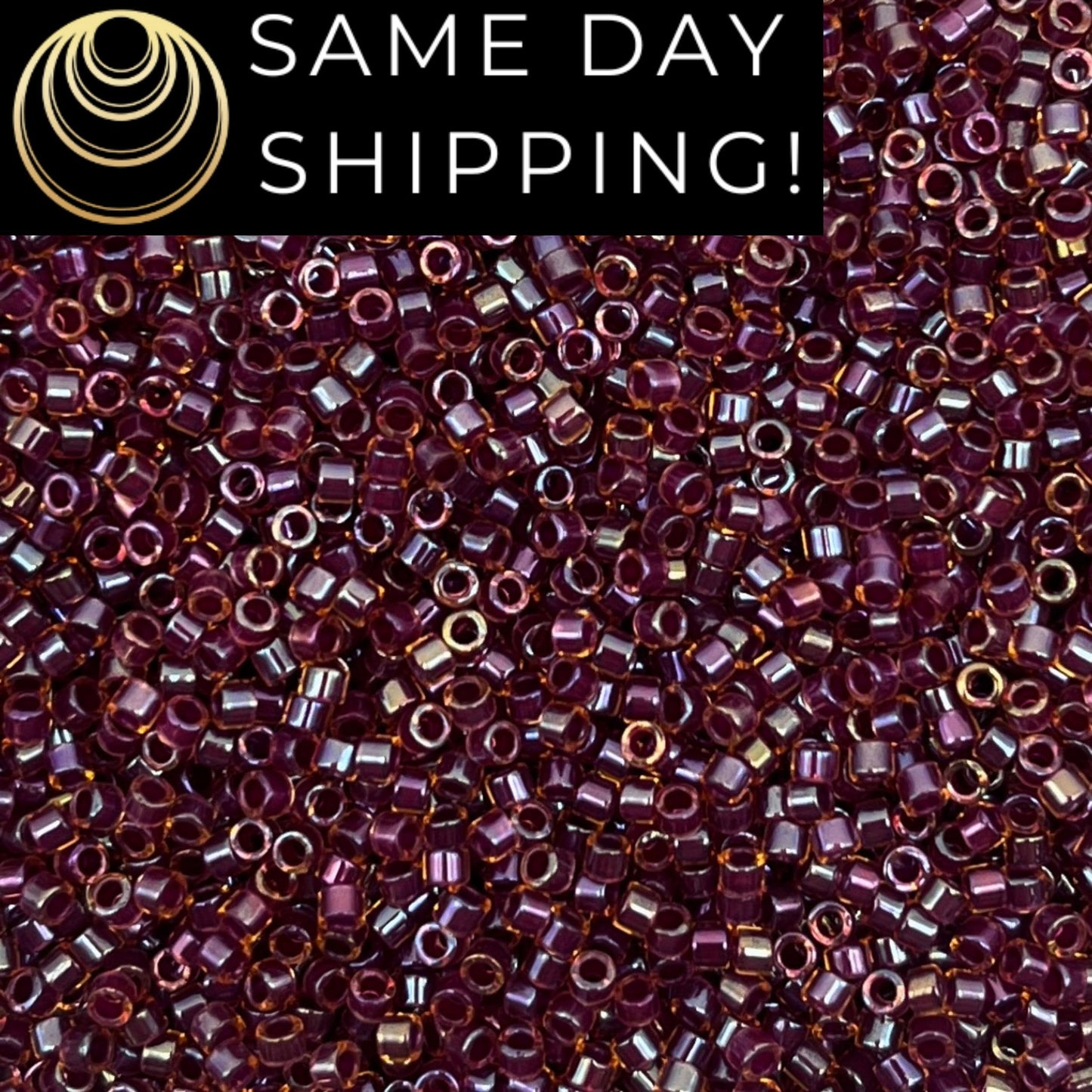 DB0061 11/0 Miyuki Delica beads Wine Lined Light Topaz Luster